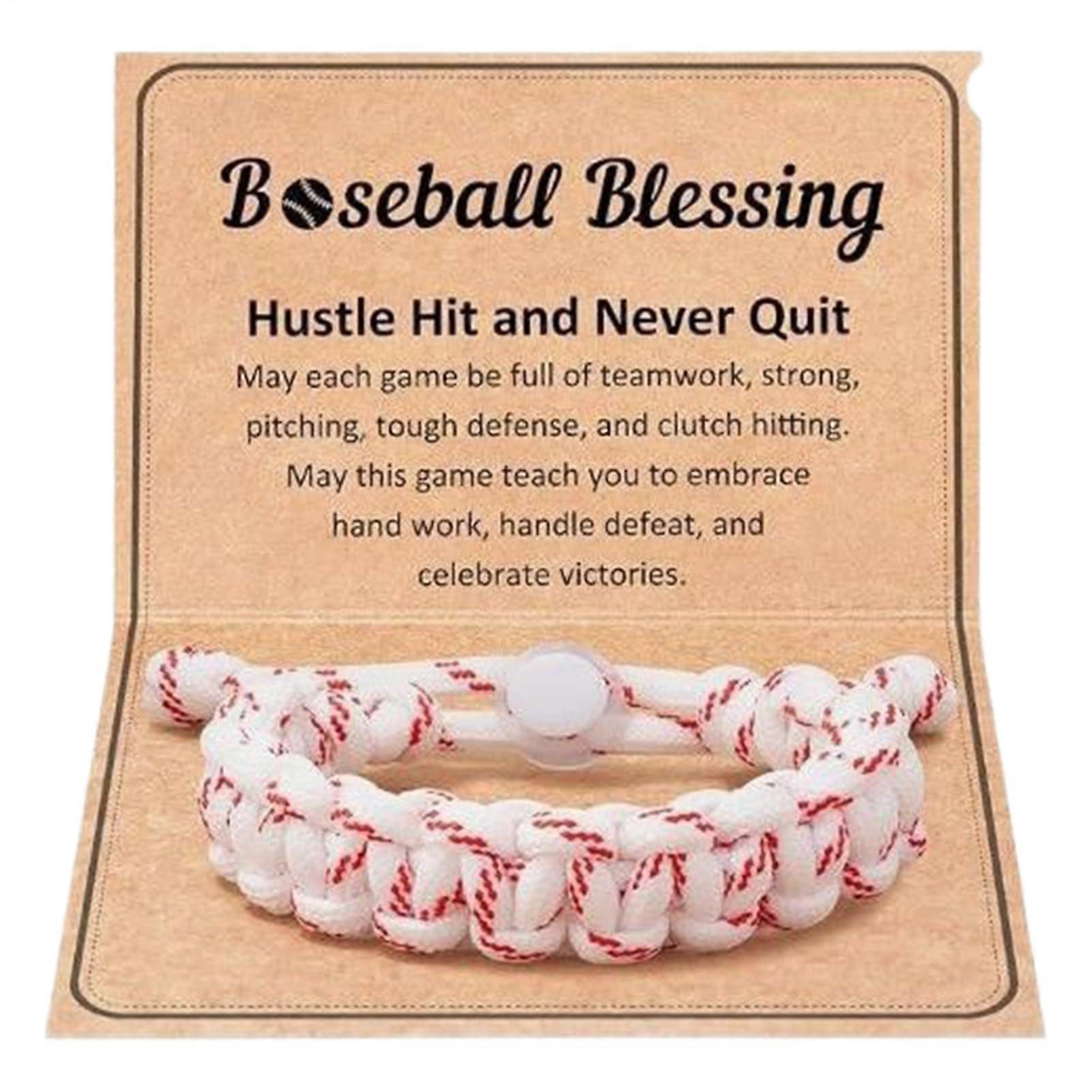 Schnur Bracelet  Handwoven Bracelet  Baseball Jewelry Gift for Teenage Girls Everyday School Sports Travel Party