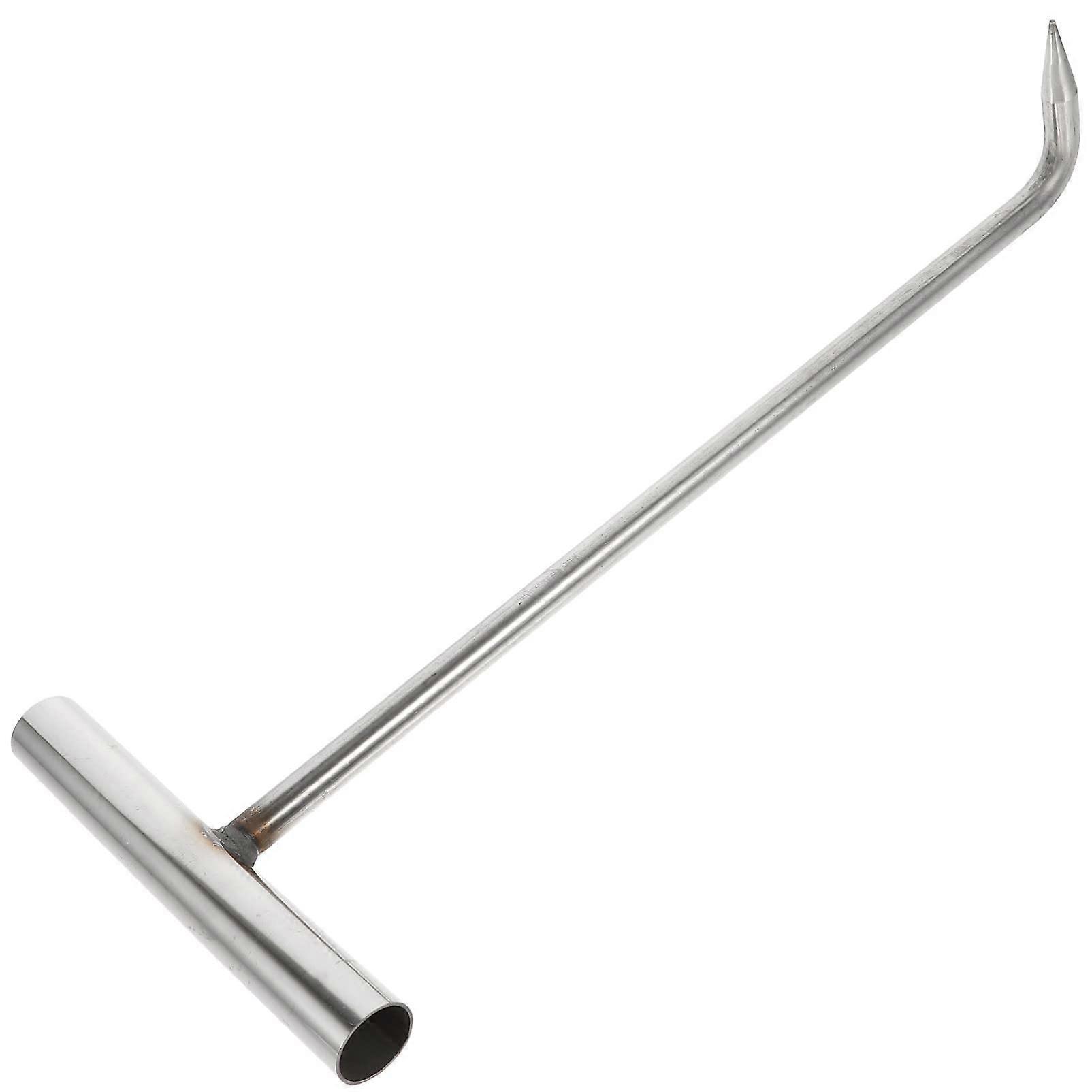 T-Shaped Lifting Hook for Manhole Covers, Stainless Steel, Durable, Versatile for Drainage Systems, Easy to Use
