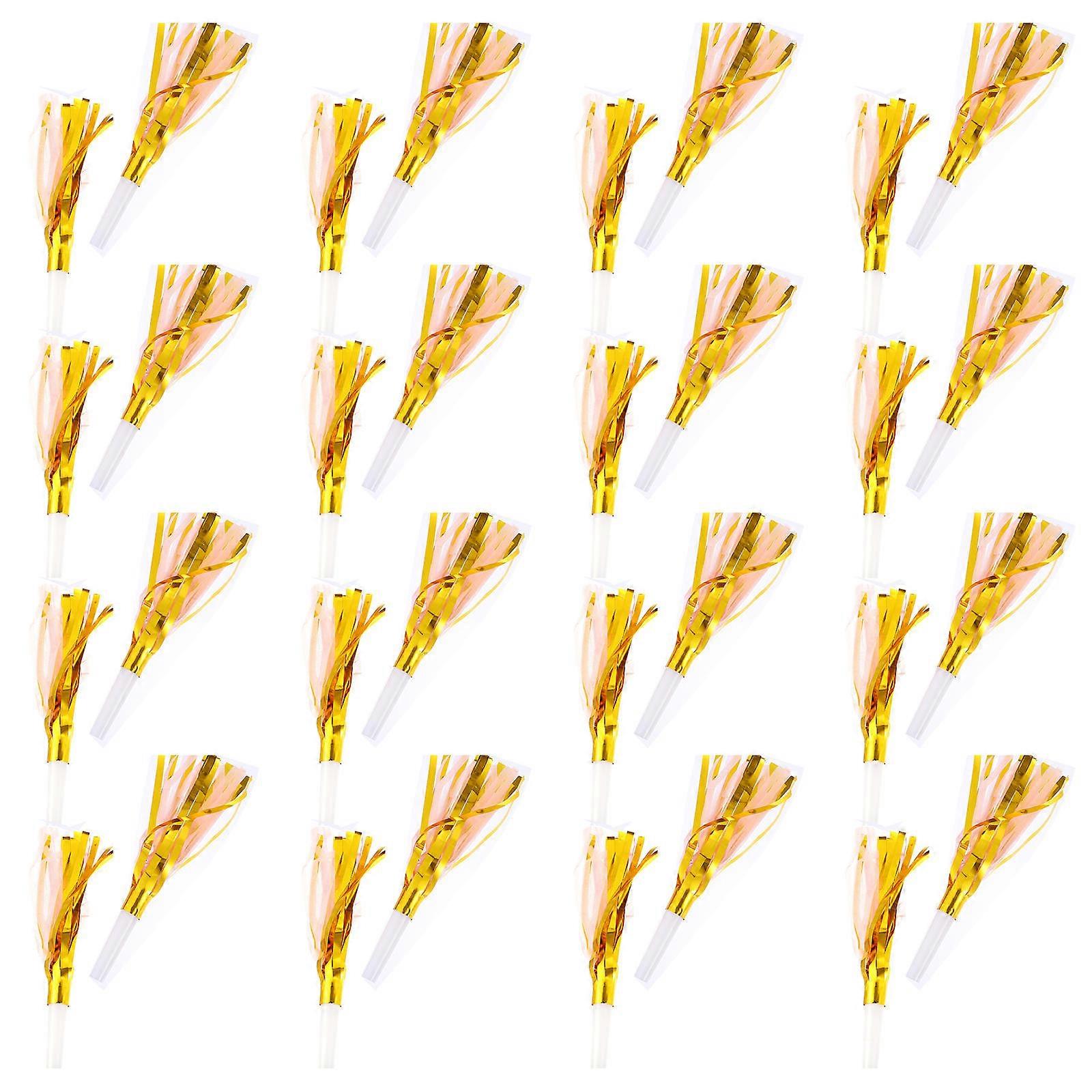 18 Pcs Fringed Whistle Party Noisemakers – Fun Blowouts for Birthdays, Weddings, Holidays & Sports Events – Safe Tassel Design for Cheering