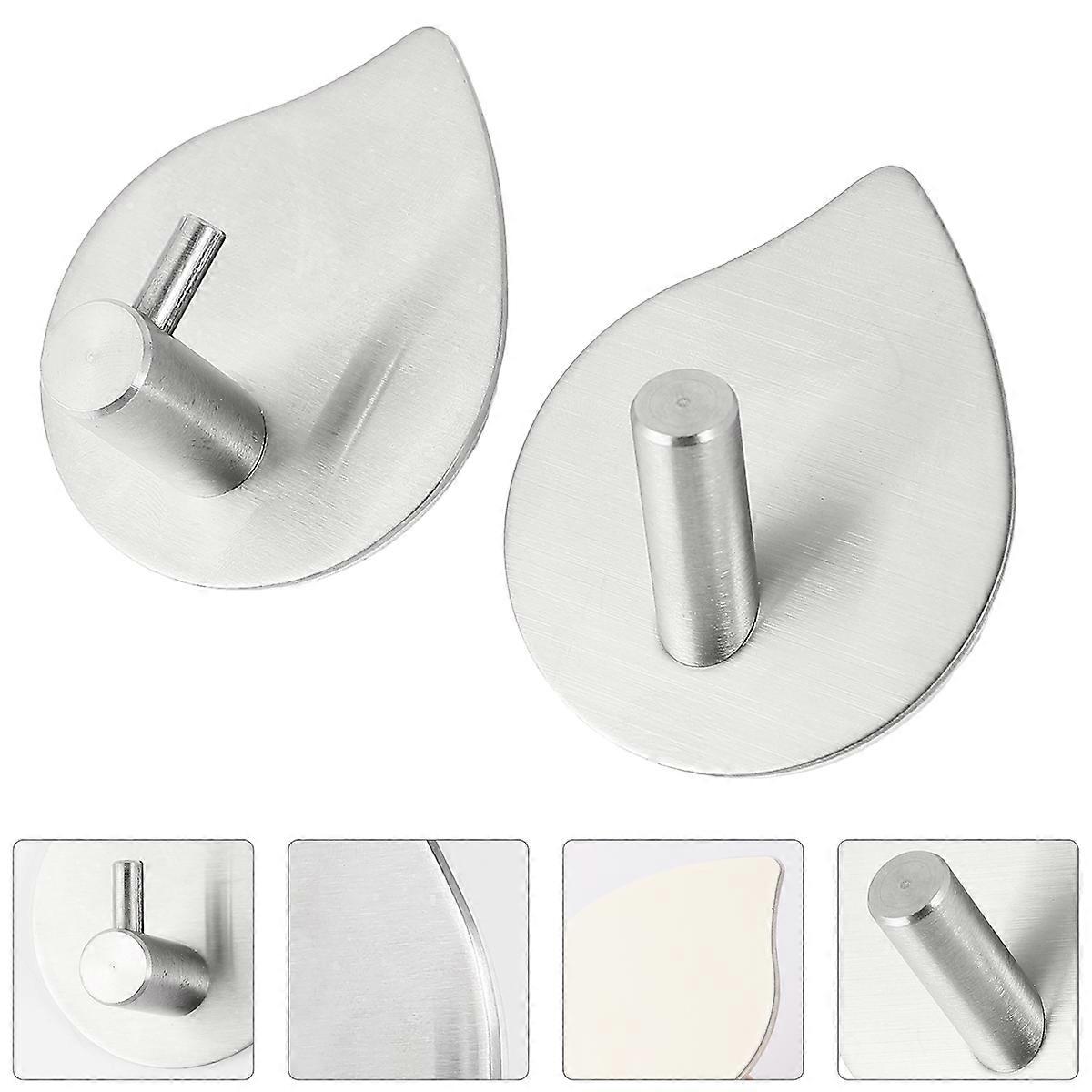 Stainless Steel Adhesive Hooks for Home with Strong Hold Easy to Install No Drilling
