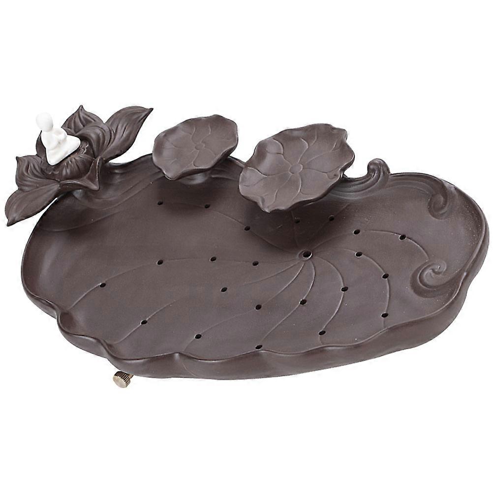 Table Tray Lotus Leaf Tea Plate Creative Tea Set Accessory Coffee 39x22cm Water Storage 1Pack