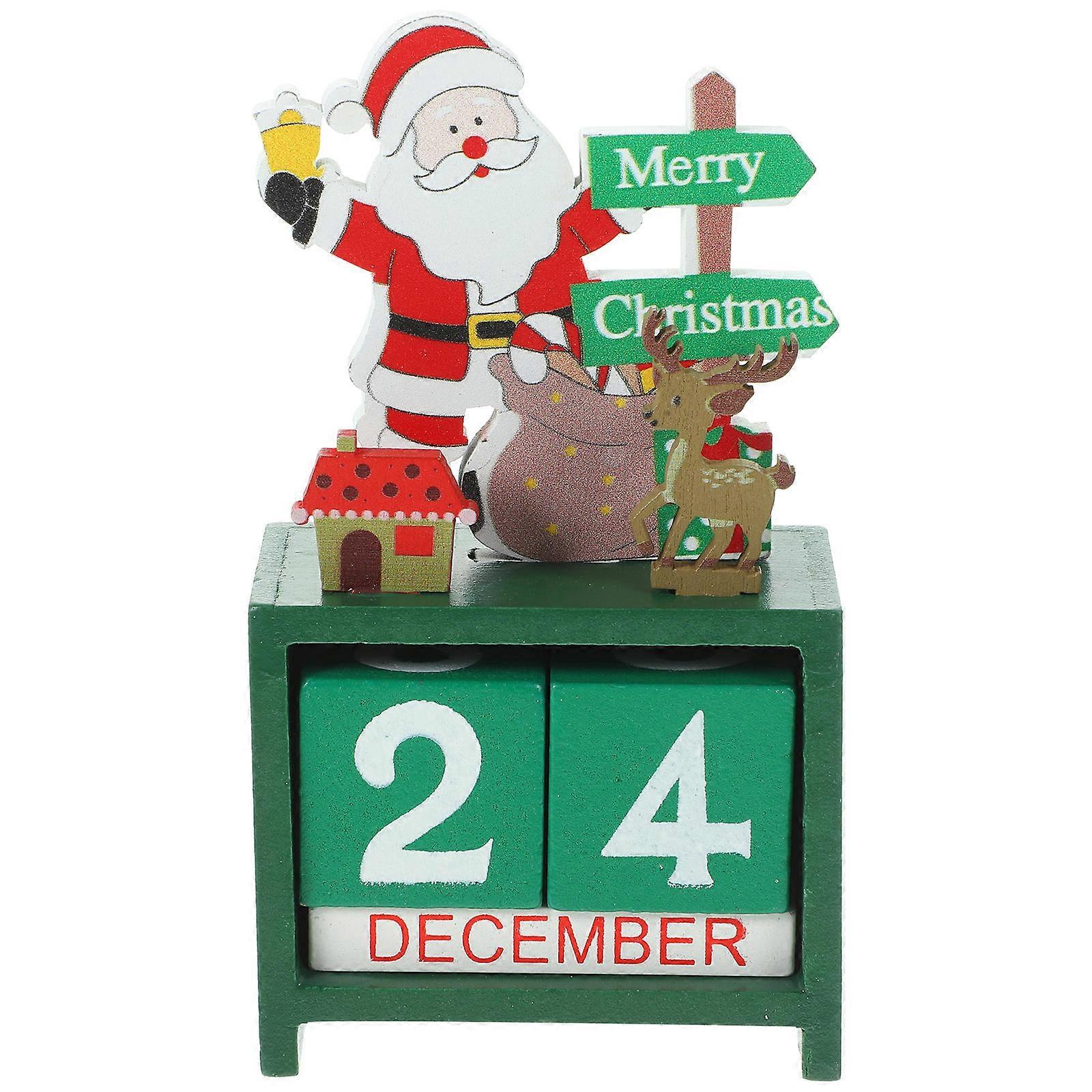 Here's a polished and engaging product description for your **Creative Xmas Wooden Calendar Blocks**:
 
🎄 **Creative Xmas Wooden Calendar Blocks –