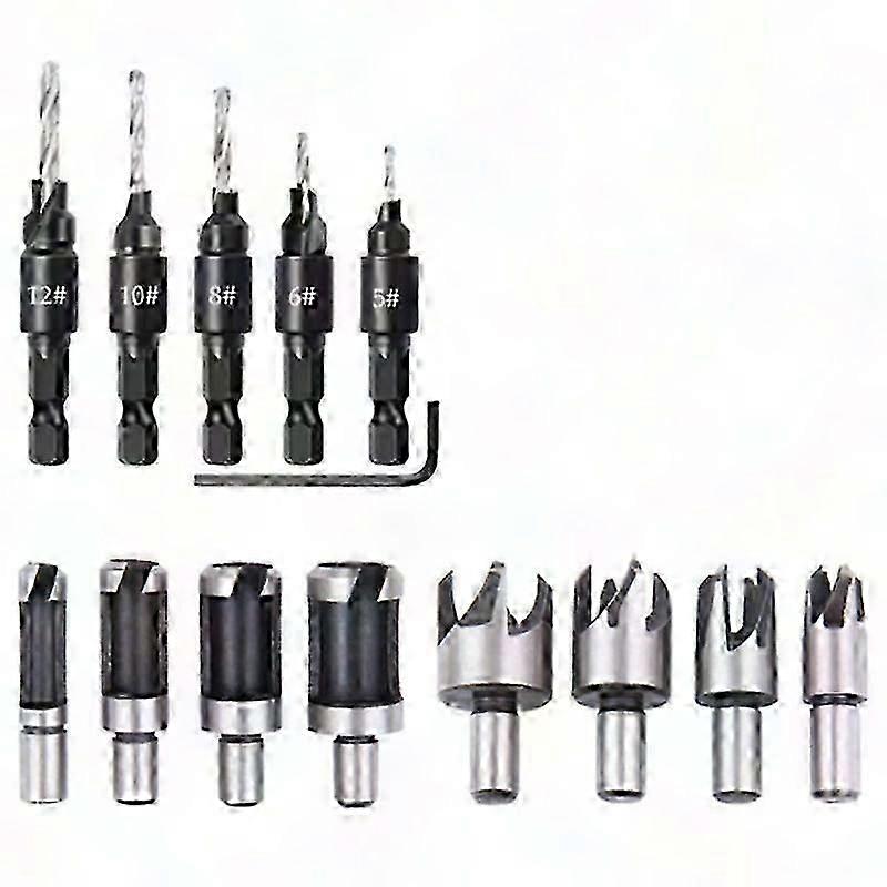 Wood Plug Hole Cutter Set for Drilling