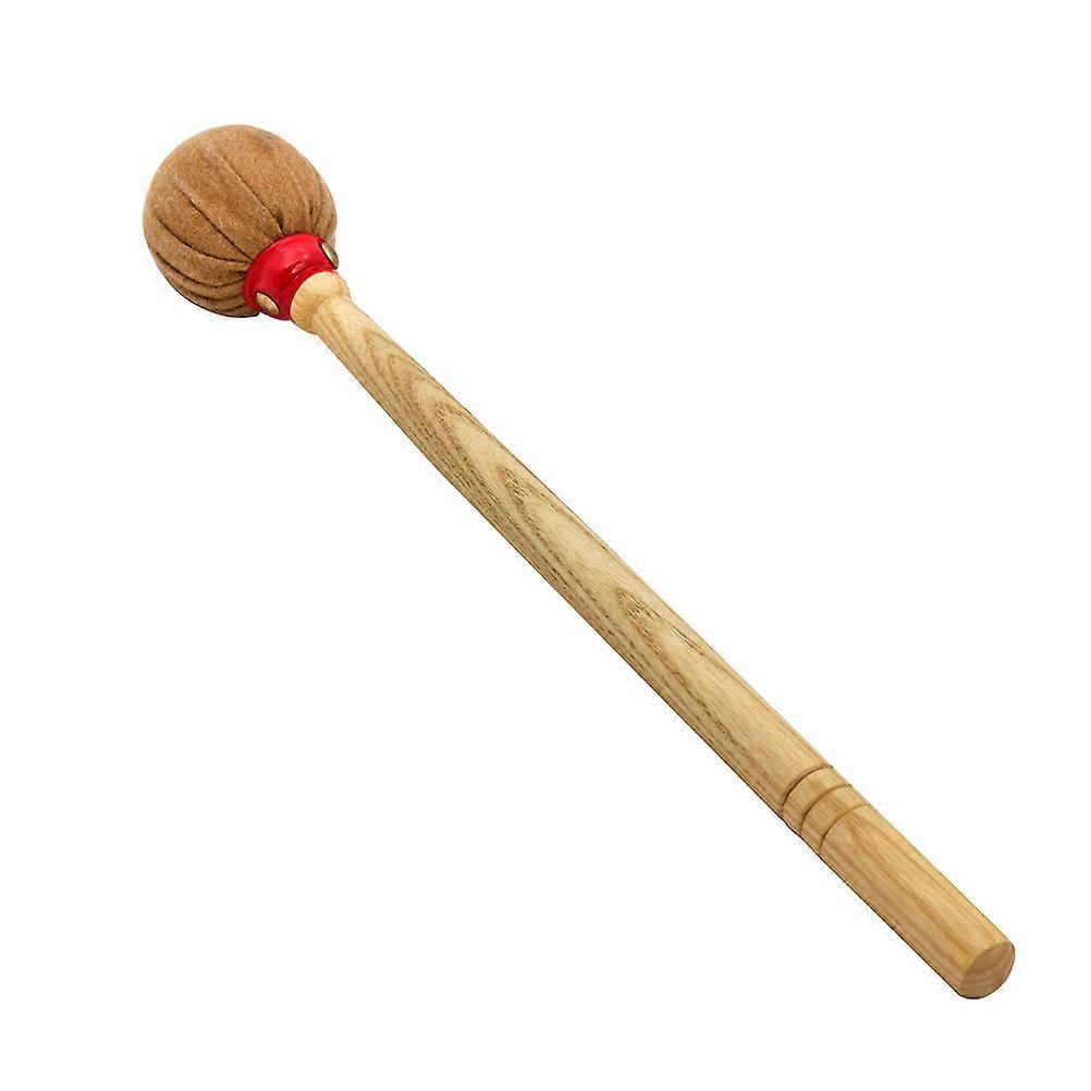 Coffee Cotton Cloth Head Drumstick for Drums with Maple Wood Handle Lightweight Portable for Performance and Practice