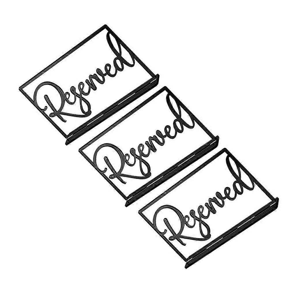 3pcs Acrylic Reserved Seating Signs for Wedding Tables – Transparent Table Reservation Signs for Ceremony, Reception & Business Office Use