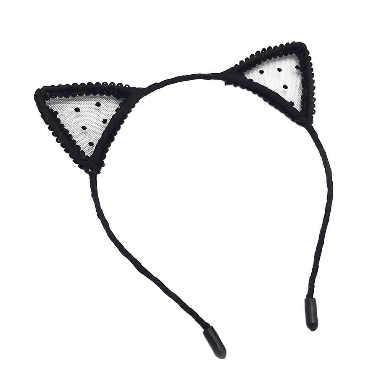 Cosplay Headband Black Cat Ears Headband for Costume Parties, Soft Fabric, Adjustable Size, Lightweight