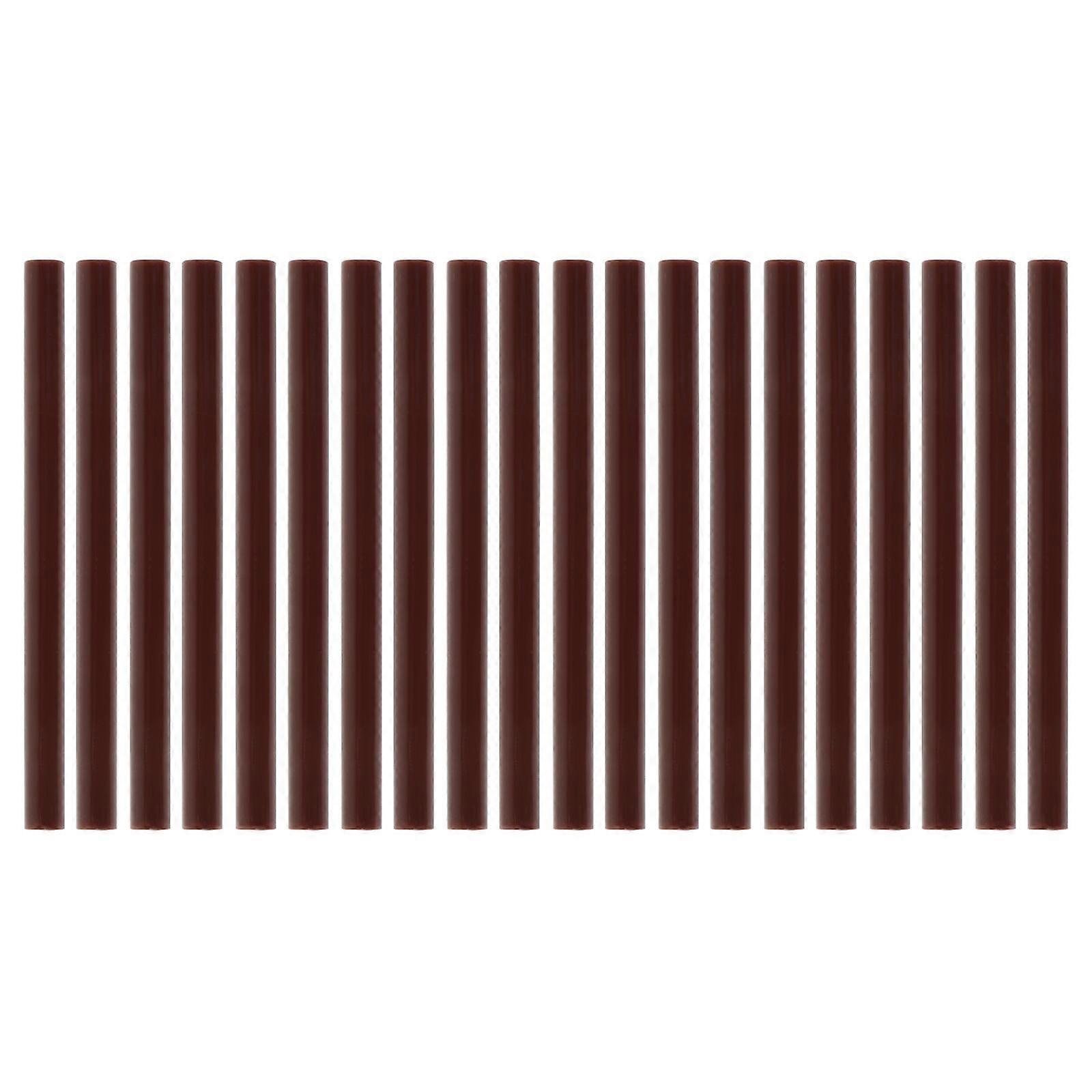 20pcs Hot Melt Glue Sticks Colorful Hot Melt Glue Strips All Purpose Glue Sticks for DIY Craft Daily Use (Coffee)