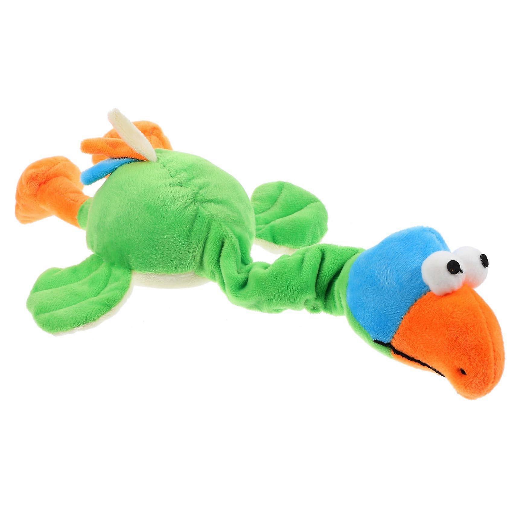 Puppy Chew Toy Interactive Plush Squeaker For Teething Dental Care Durable For Small Dogs And Cats Green