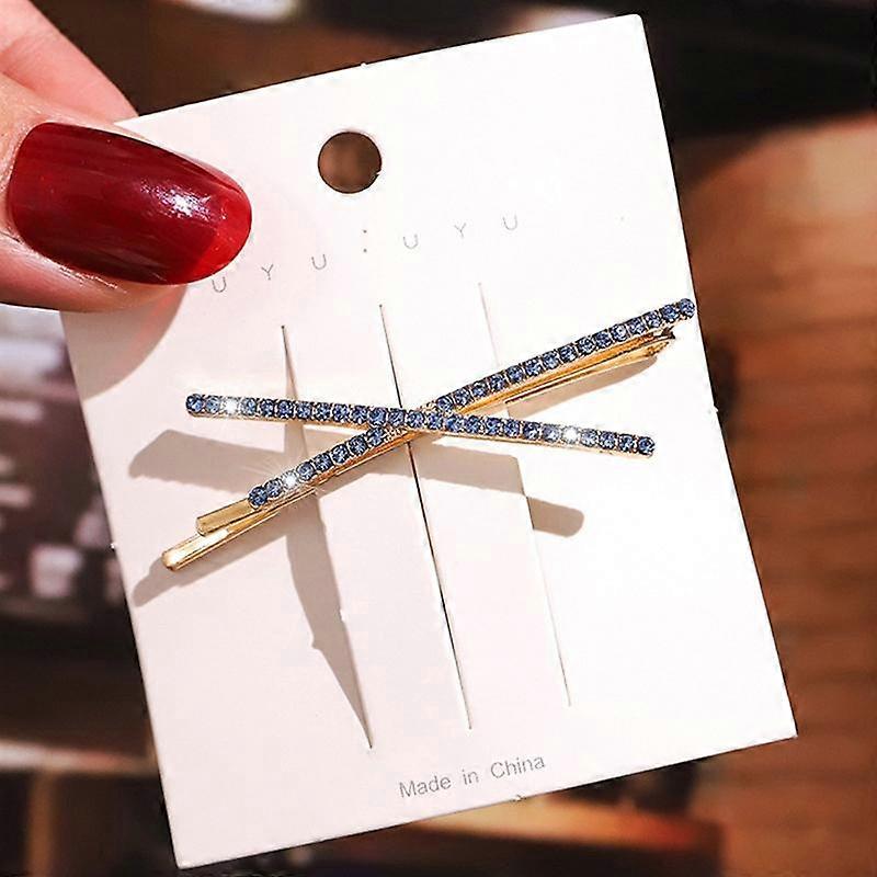 Colorful Hairgrips X-Shaped Colored Hairpins Metal Bangs Clip