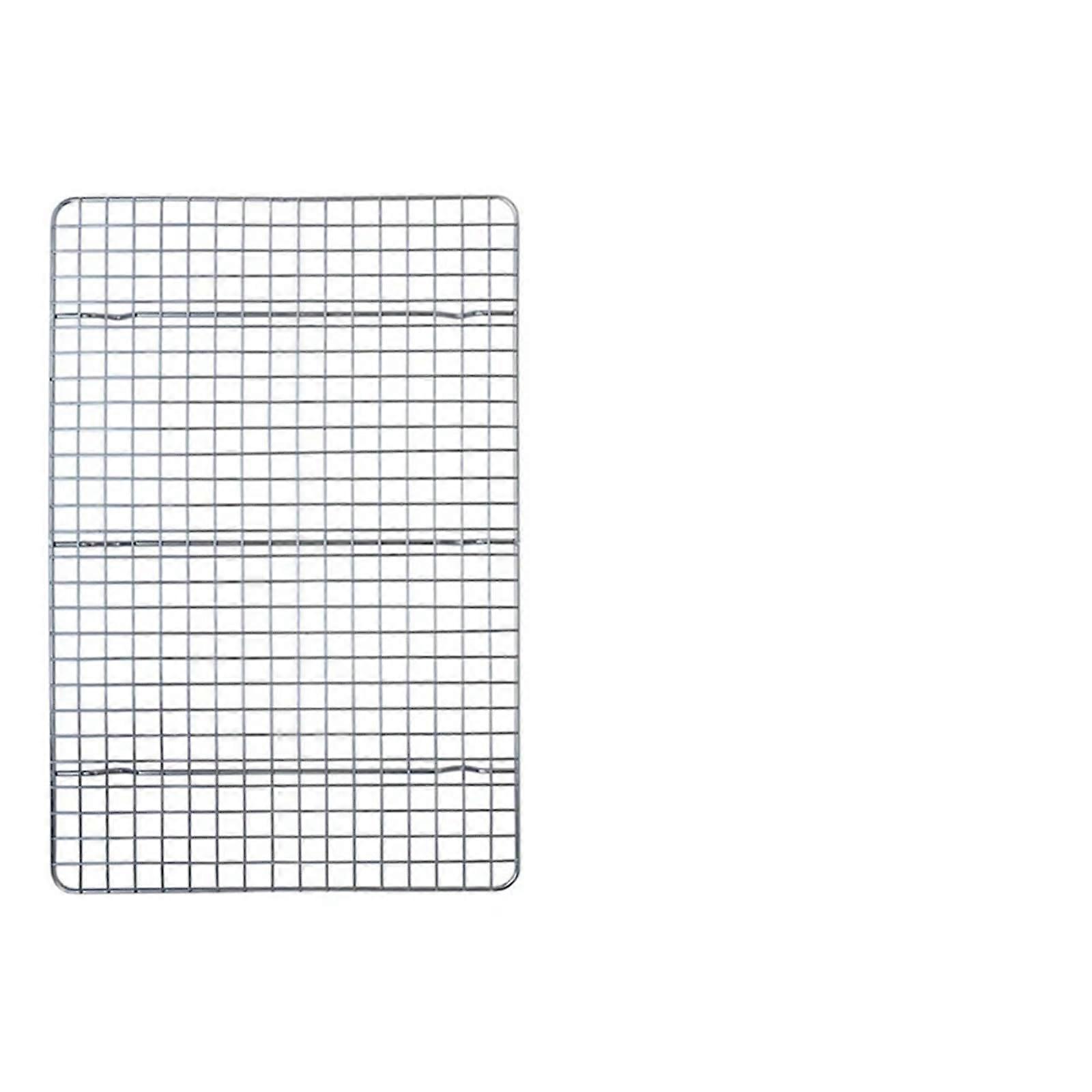 Barbecue Net Non-Stick Stainless Steel Grid, Cooling Rack, Tray, Baking And Pastry Accessories 39 x 28 x 1.5 cm