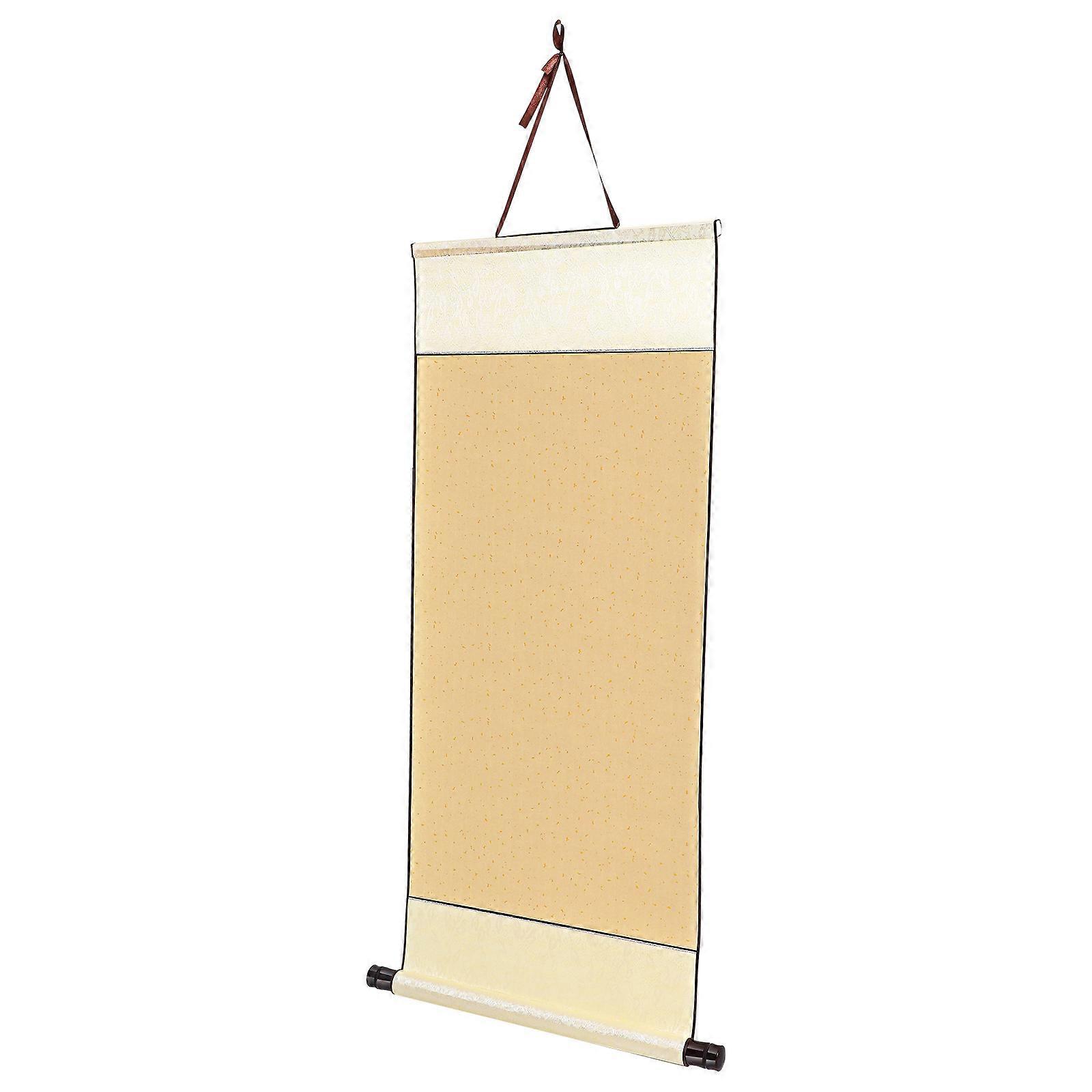 Portable Calligraphy Paper for Painting Use Light Yellow Professional Blank Scroll 10 Pieces