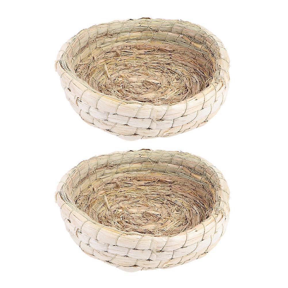 Natural Straw Bird Nest for Pigeon and Parrot Breeding Multifunctional Corn Bran Material with Flat Pcs