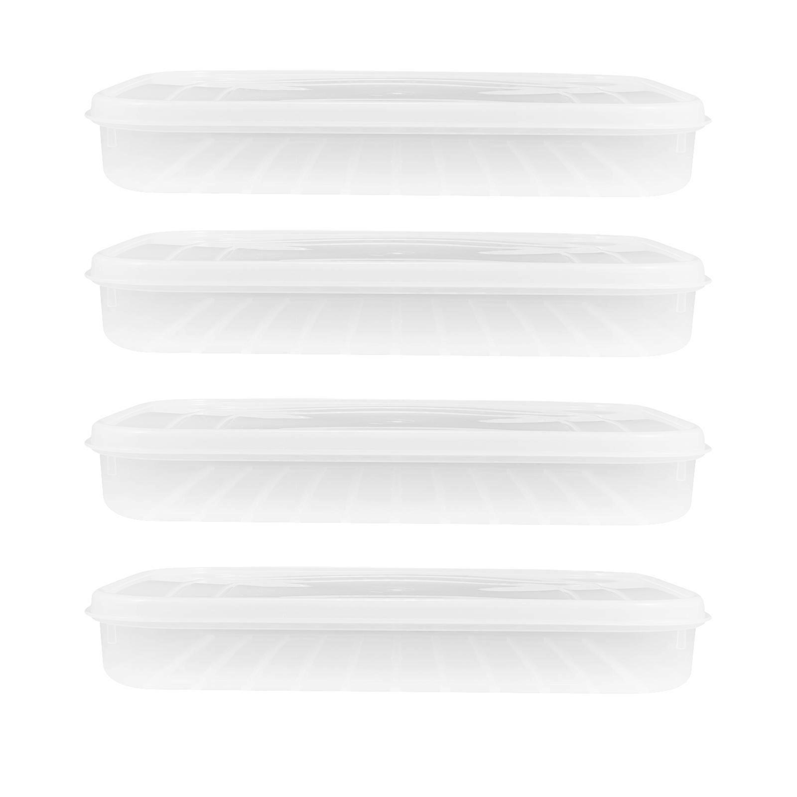 Stackable Food Containers 4Pcs Pe Transparent Bacon Storage Container for Space-Saving Storage