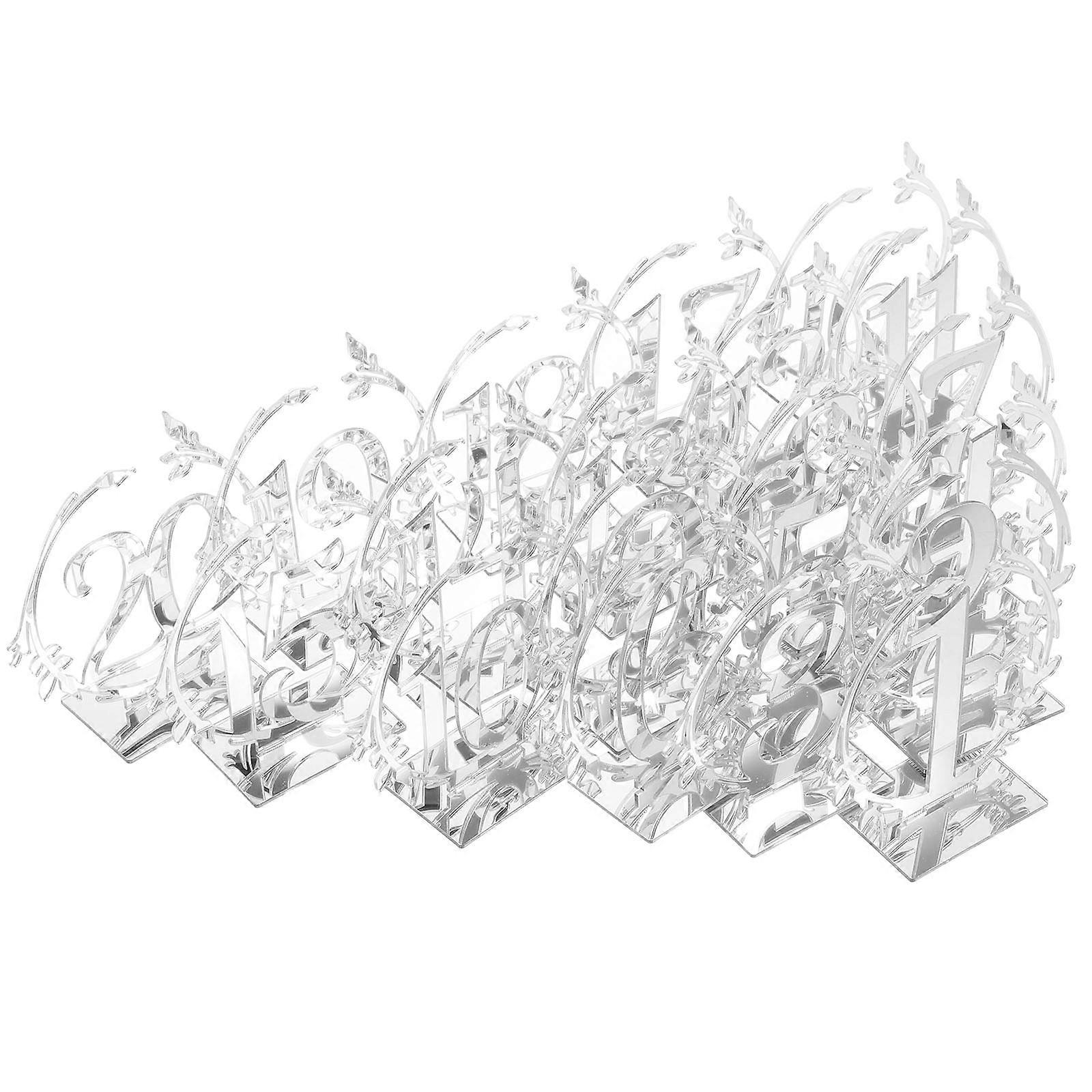 20pcs Wedding Table Number Signs Decorative Reserved Table Signs for Banquets