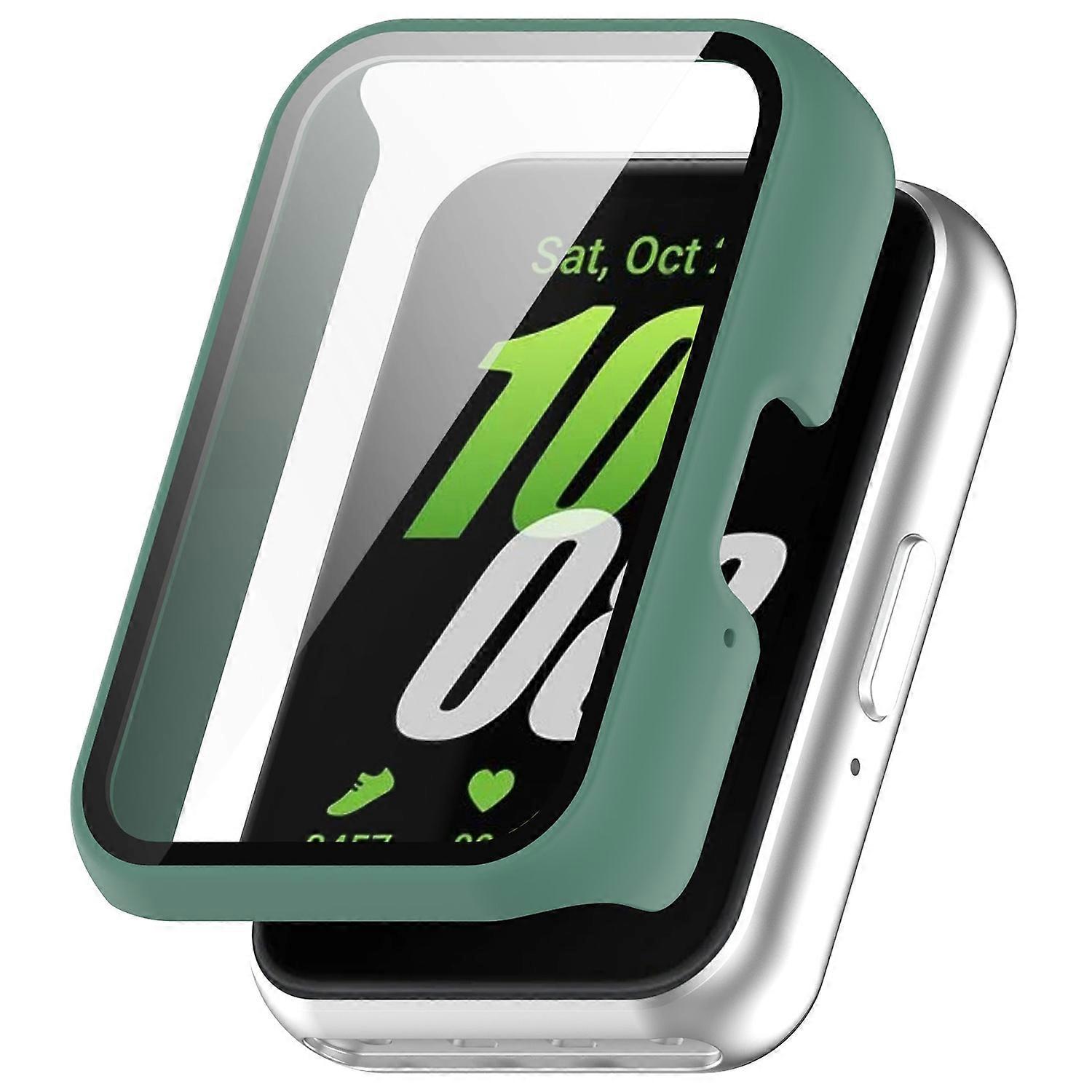 For Samsung Galaxy Fit3 (SM-R390) Case with Tempered Glass Screen Protector Full Coverage Hard PC Wa