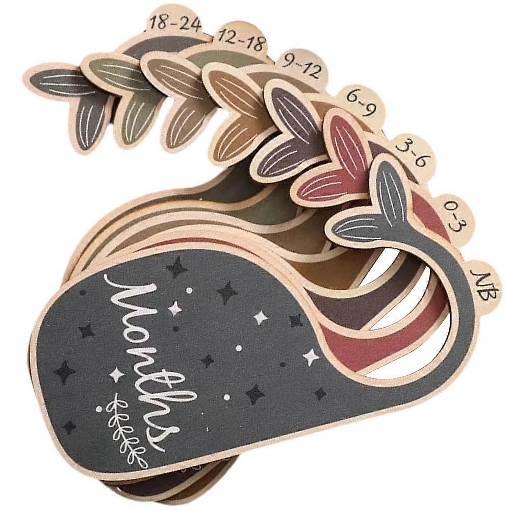Wooden Baby Closet Dividers for Organizing Clothes in Nursery with Smooth Surface and Cute Shape 7 Pieces