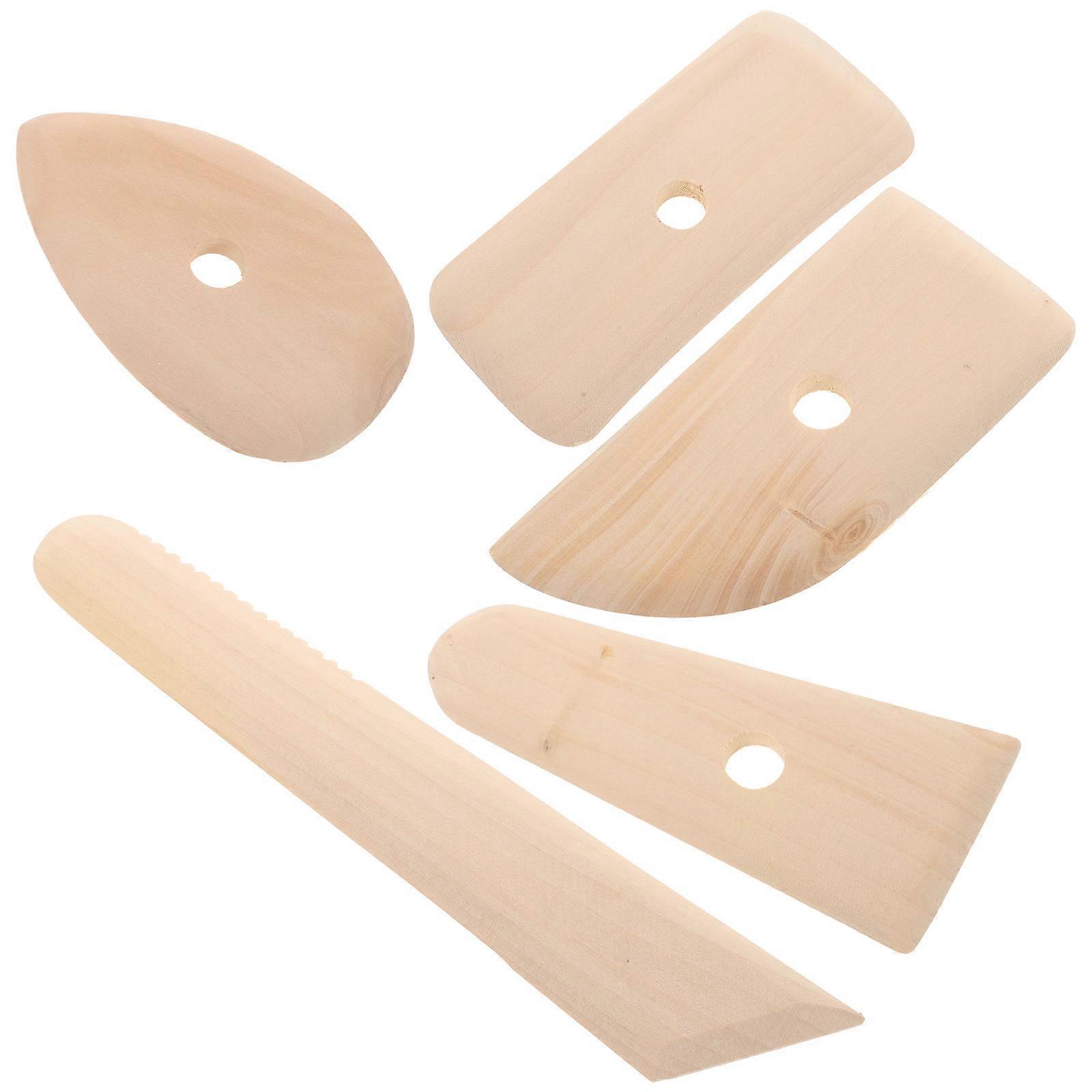 Clay Modelling Tool Set 5Pcs Perfect For Craft Making Featuring Rounded Corners With Practical Design