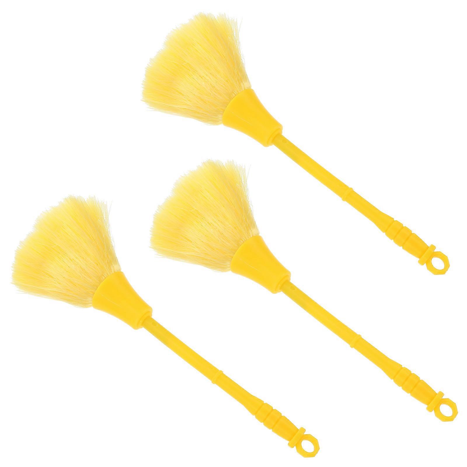 Three Pieces Temple Cleaning Brush Set For Buddhists Made Of Durable ABS 30X4.5X4CM With Square Shape Ideal For Offering Cleaning