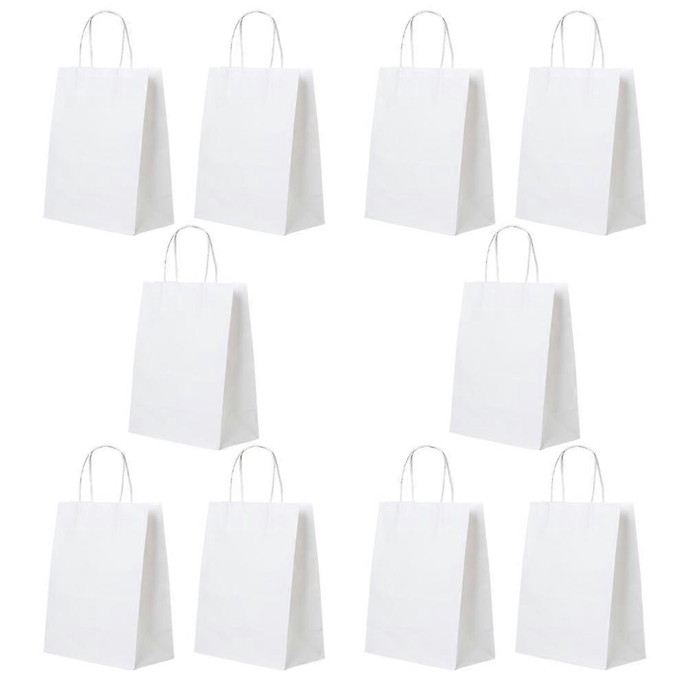 10Pcs Small Paper Bags With Handles Perfect For Weddings Birthdays And Retail Use In Thick Paper Material