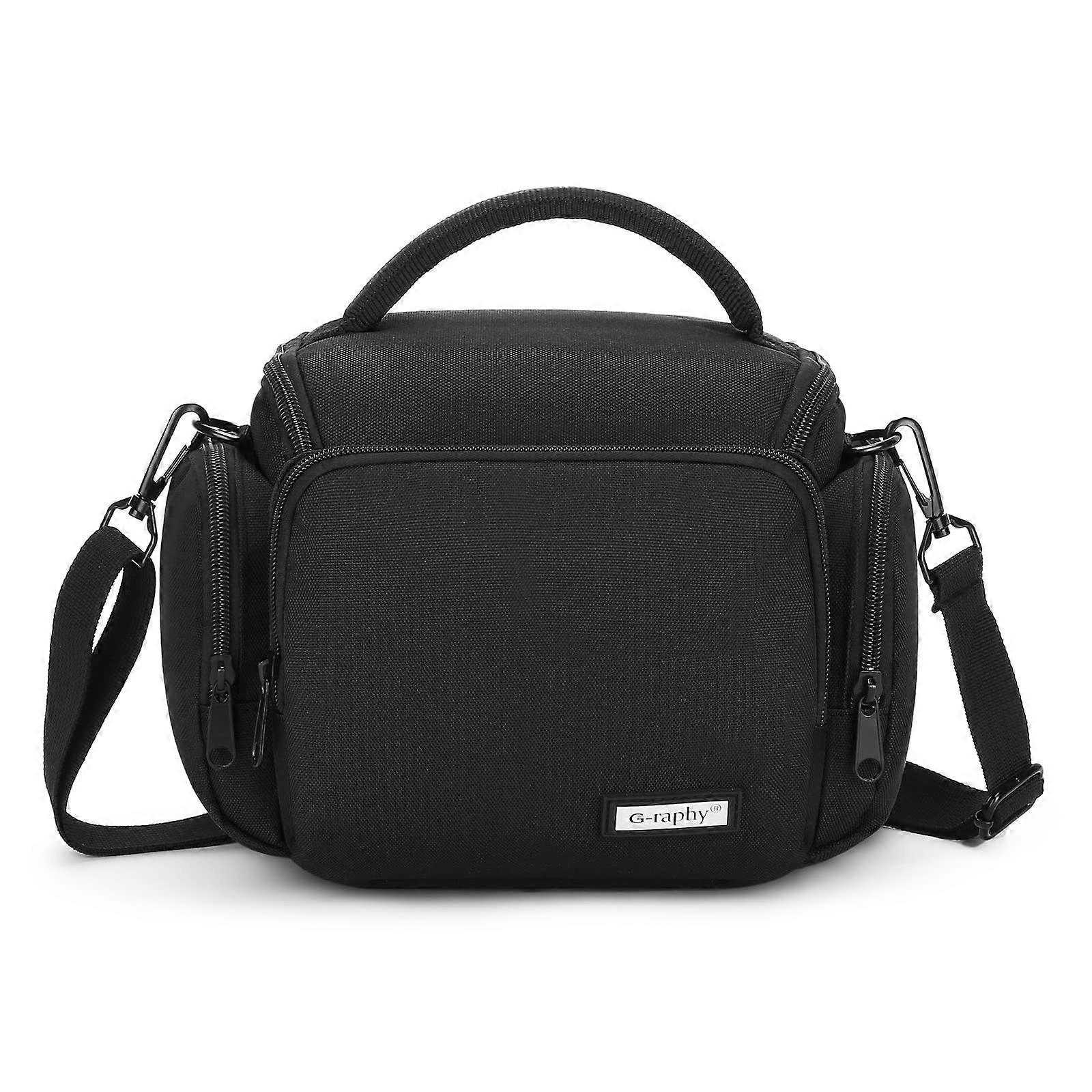 Camera Bag DSLR Camera Case SLR Bag with Removable Dividers and Straps for DSLR Cameras, Lenses and Other Camera Accessories (Black)