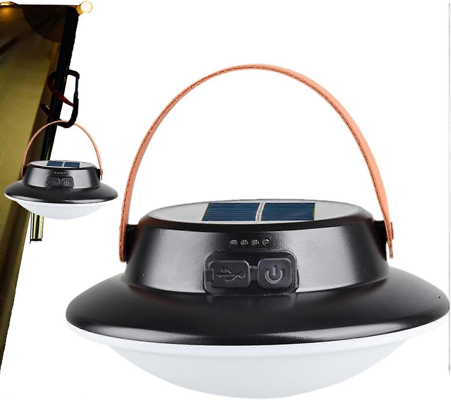 LED Camping Light Rechargeable, Portable Solar Camping Light, Multi-Function Brightness Adjustable F