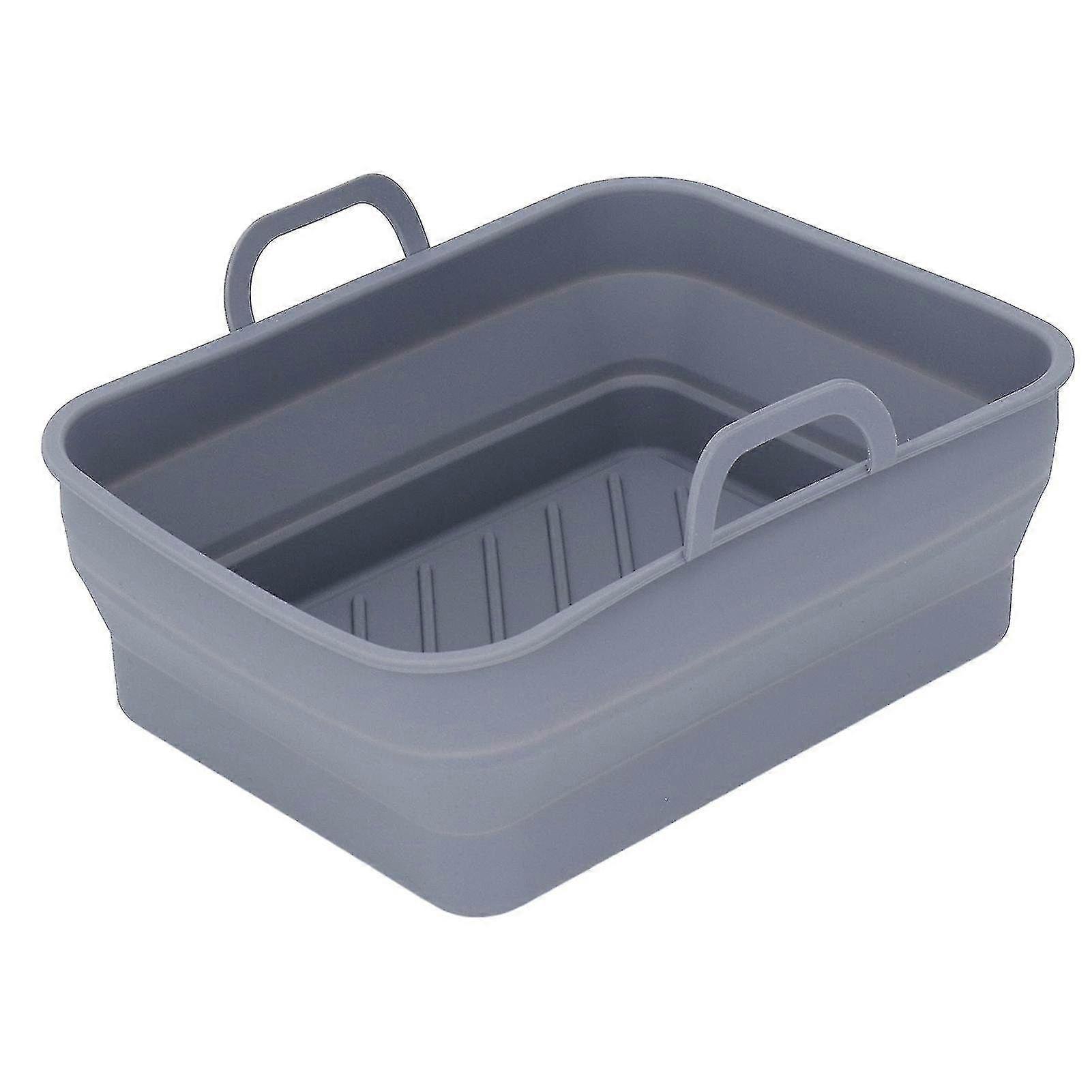 Silicone Rectangular Air Cooker Pot Fryer Liner Tray - Replacement Cooking Accessory for Kitchen Use