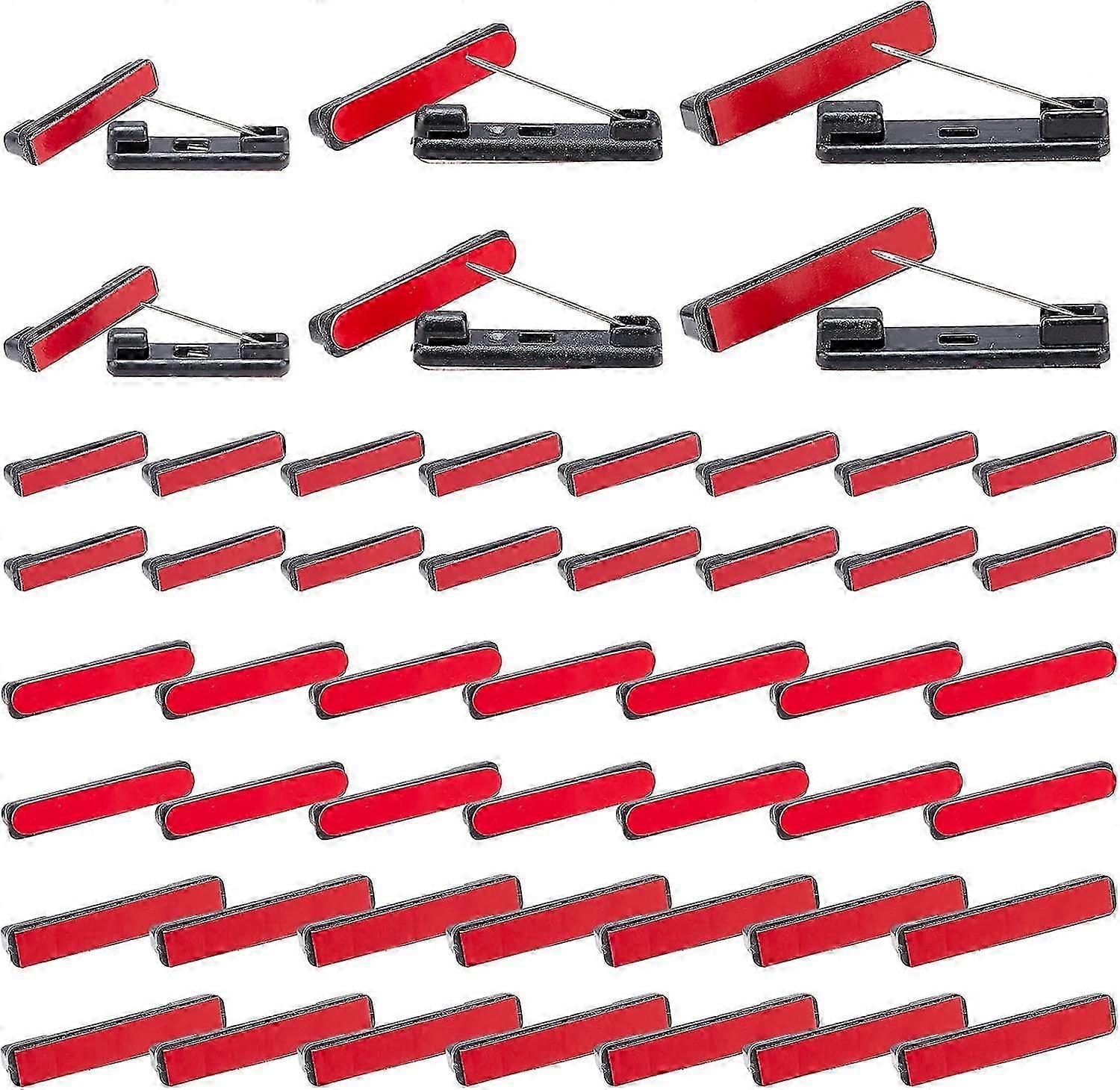 150pcs Self-Adhesive Safety Pin Bars 3 Sizes Badge Pin Backs Black Adhesive Safety Pins Back Brooch Badge Bar Pins Name Tag Pins for Name Tags ID Badg