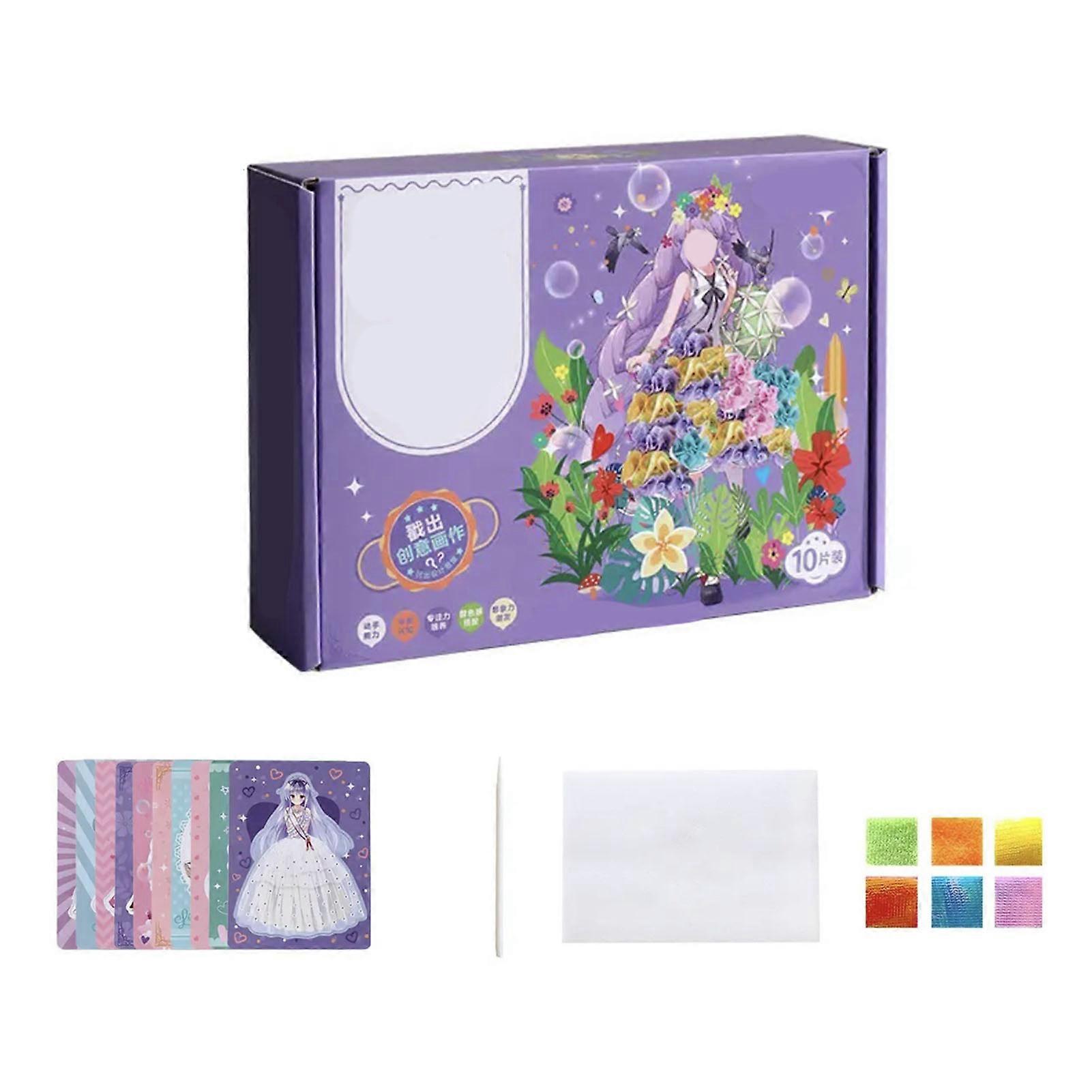 Puncture Poking Art Toy Safe Cartoon Handicraft Developing Hands On Skills DIY Poking Painting Toy