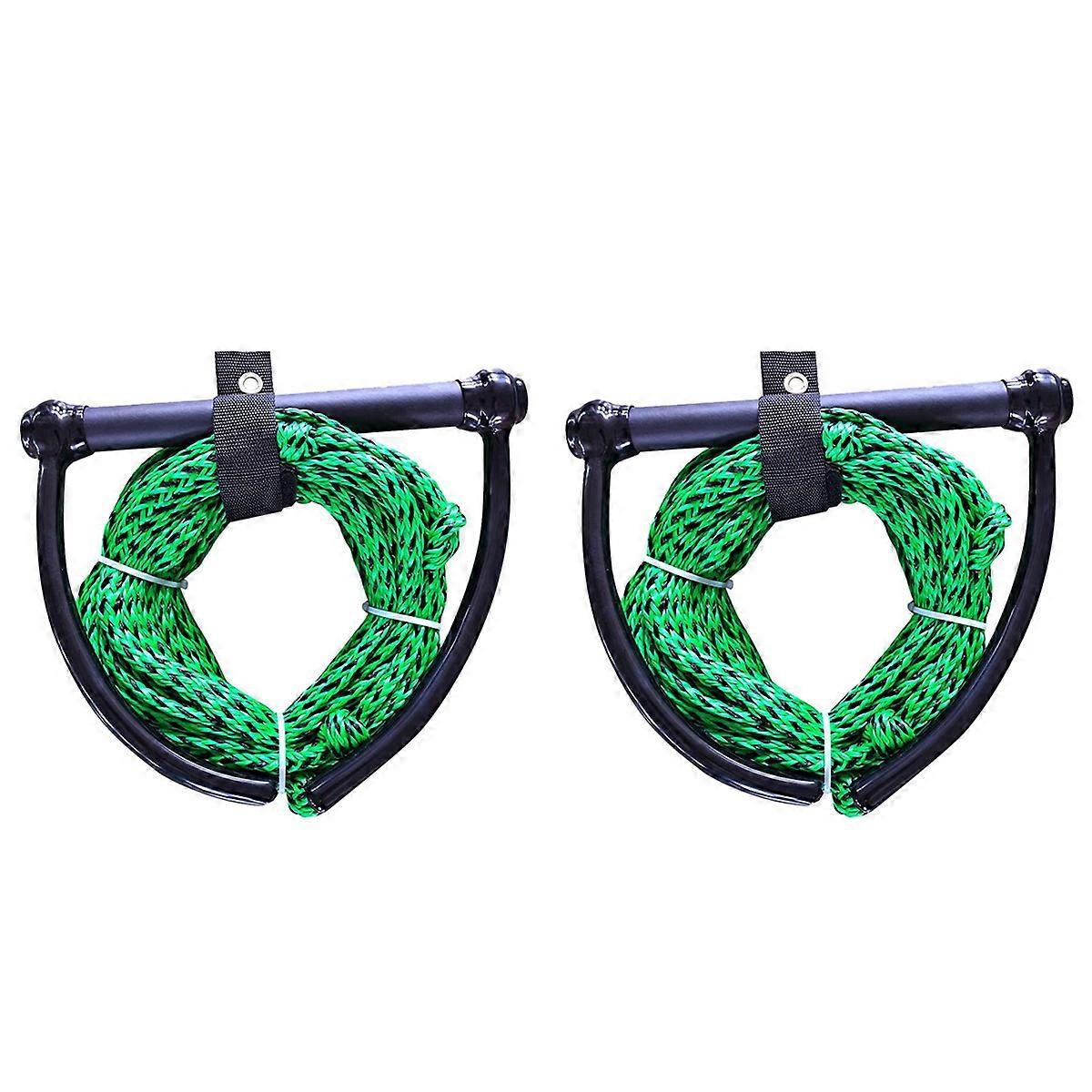 2X Water Ski Rope 23M Ski Rope with Wakeboard Style Grip Surfing Tow Line Leash Cord for Wakeboard K