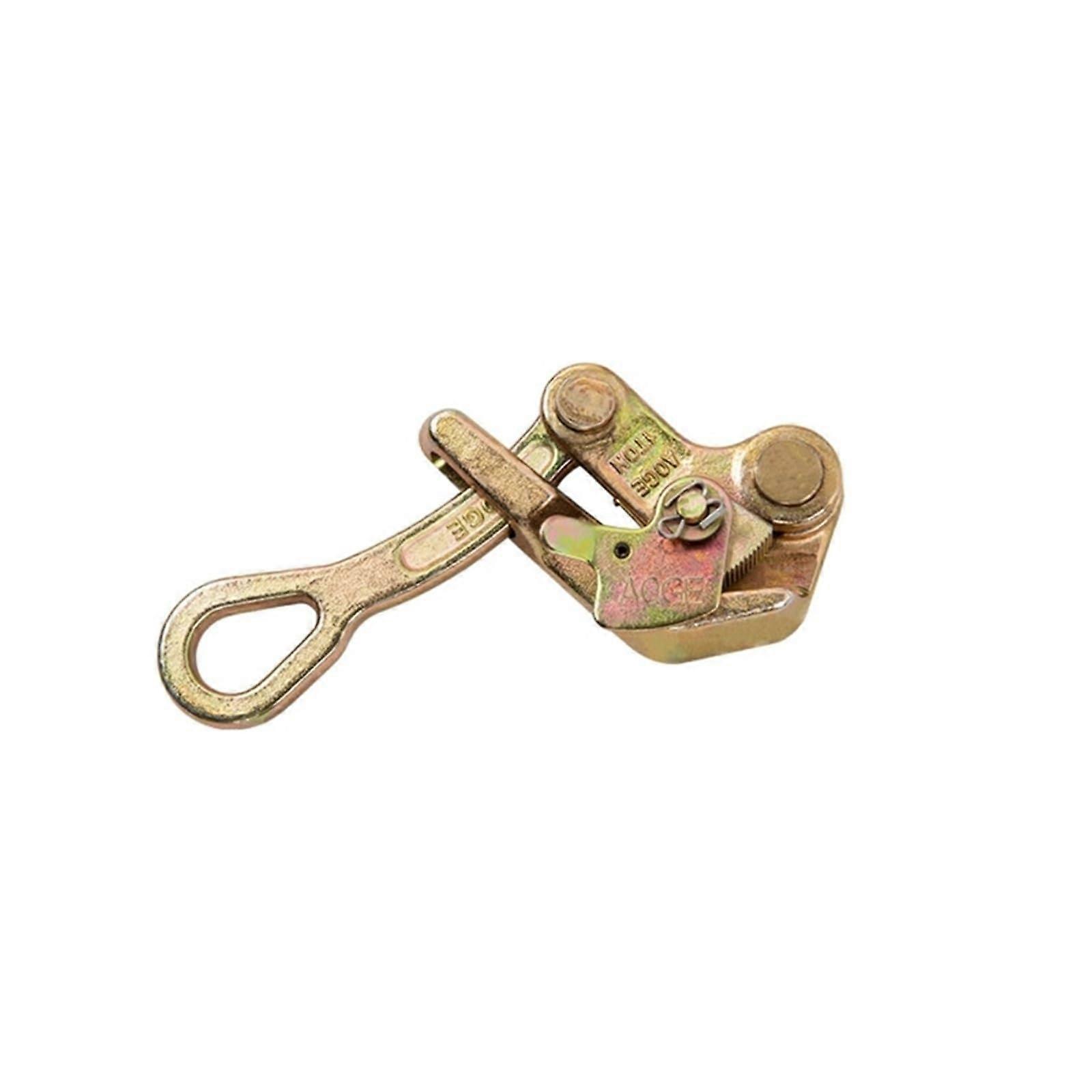 0.5–3T Cable Grip, Wire Grip, Wire Rope Jaw Puller for Steel Cable, Multifunctional Pulling and Tensioning Tool with Swivel Hook (0.5t)
