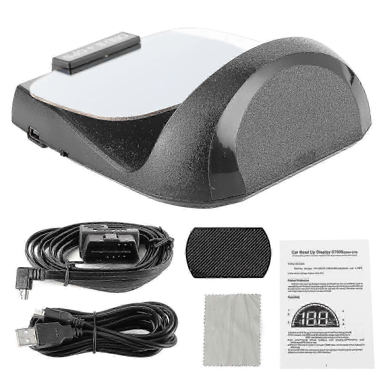Universal Car Head Up Display High Definition HUD Monitor GPS OBD Dual System Multifunctional