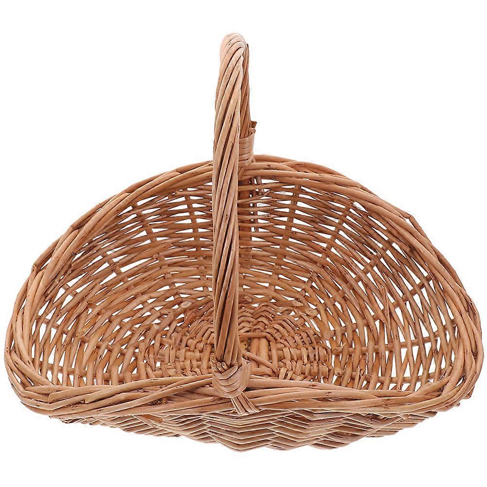 Sturdy Woven Storage Basket For Fruits Suitable For Shoppers And Household Use 38X30X30CM Simple And Practical Design 1 Piece
