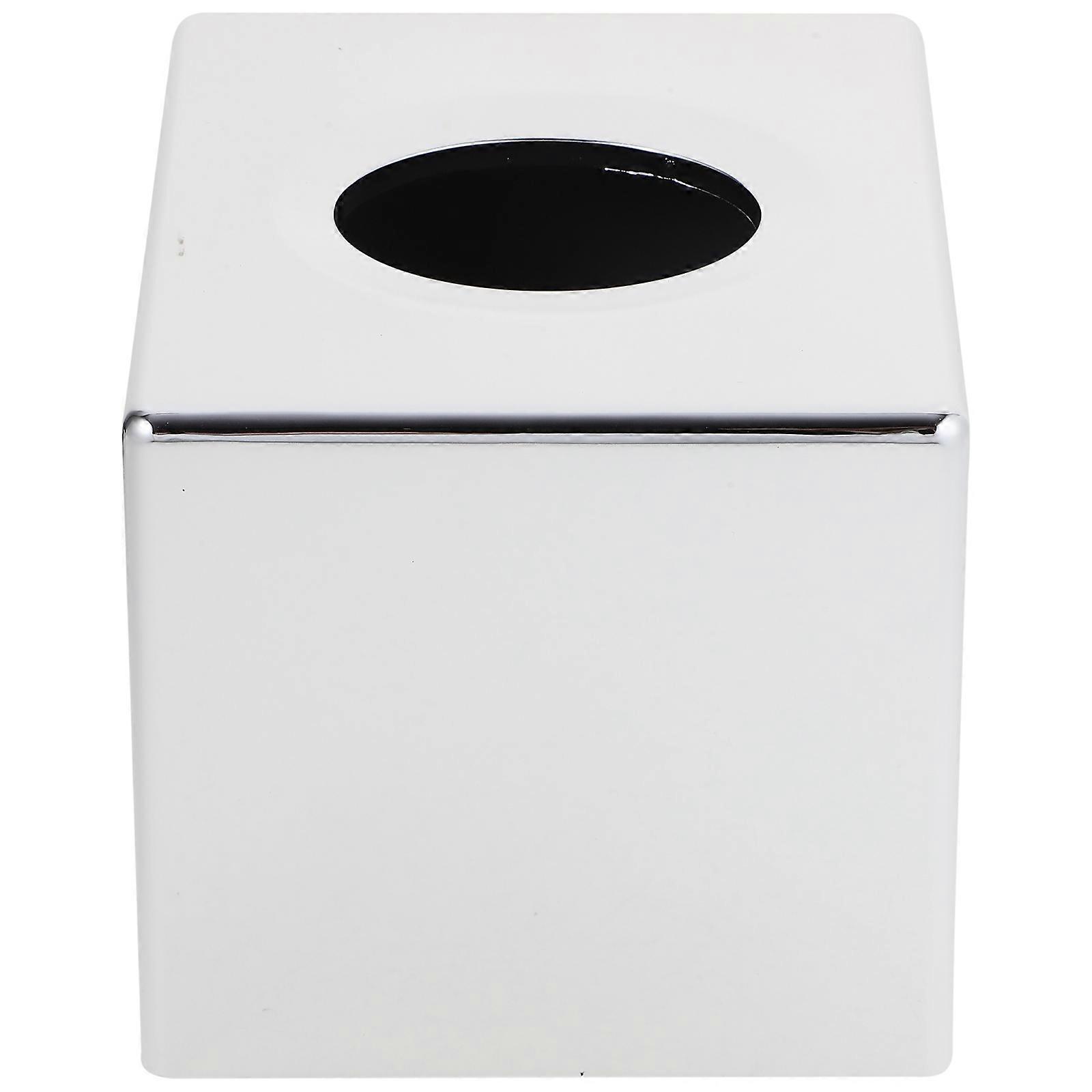 Electroplated Tissue Box Cover – Stylish Holder for Home & Office – Elegant Napkin Organizer with , Smooth Finish Material