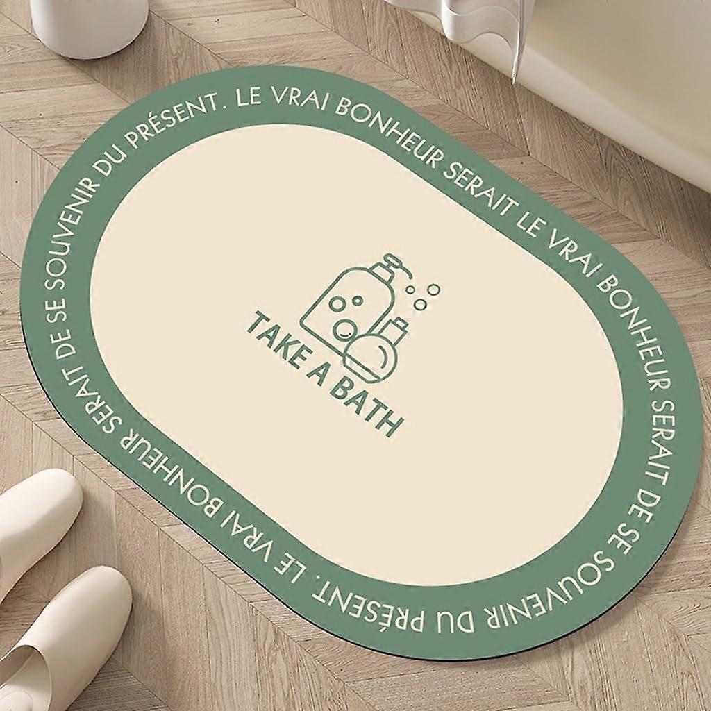 Badezimmer Kieselalgenschlamm Matte 60x90cm Wasserabsorbierend Rutschfest Schnell Trocknend Fußmatte in Grau