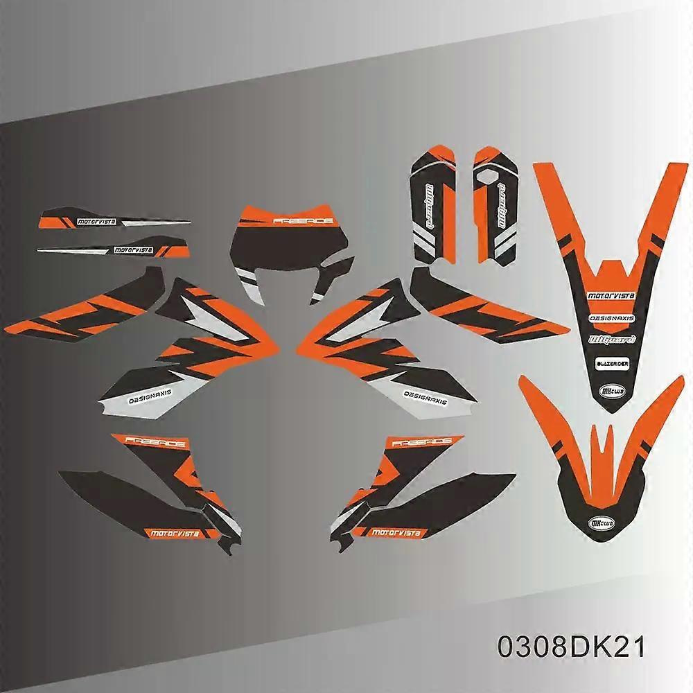 for KTM Freeride 250 350 Graphics Decals Stickers Custom Number Name Glossy Bright Stickers Waterproof