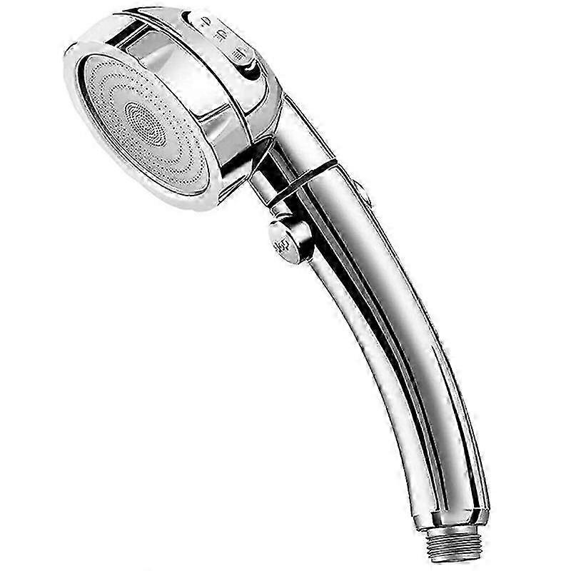 High Pressure Shower Head Handheld with ON Off Push Button 5 Spray Modes Angle Adjustable Water Saving for Bathroom