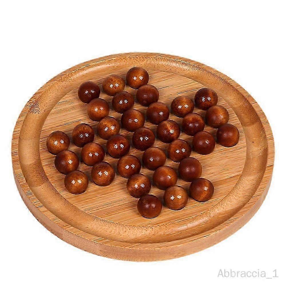 Classic Wooden Solitaire Game Set Table Decor Made in Lisse