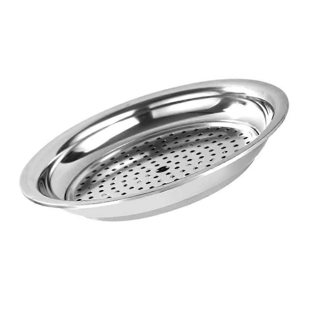 Strong Stainless Steel Round Dumpling Tray For Kitchen 9.82X9.82X1.65In Draining Function 1Pcs