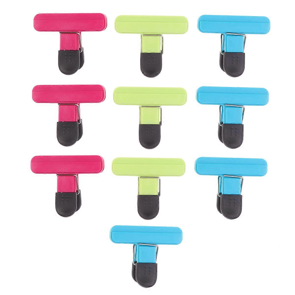Plastic Sealing Clip 10Pcs Multifunctional Food Fresh-Keeping Clamp For Home Users Square Design For Food Storage Assorted Color