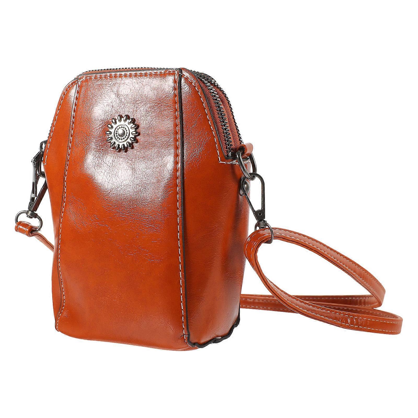 Crossbody Phone Purse Zipper Cell Wallet for Women Mini Crossbody Bag with Strap PU Material Stylish Design Convenient Travel Use