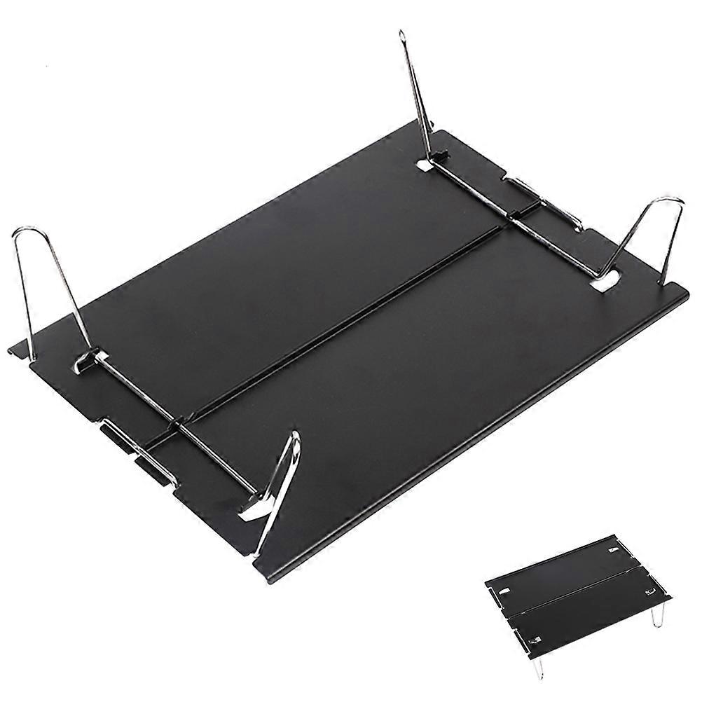 Mini Picnic Table Black Corrosion Resistant Compact Folding Table For Hiking Fishing Beach 30X21Cm 1 Set