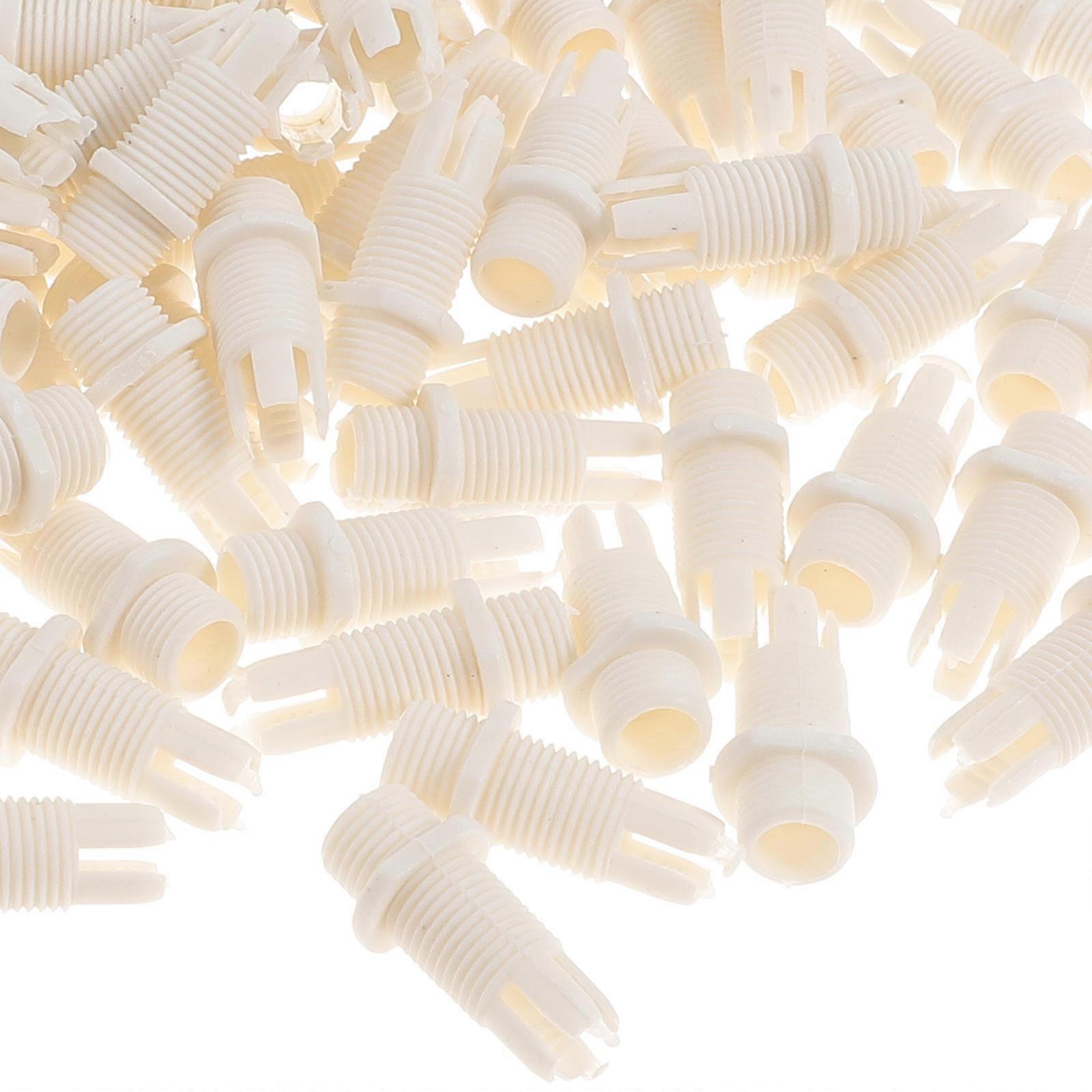 Cable Gland White Plastic Line Clip for Ceiling Chandelier 100Pcs