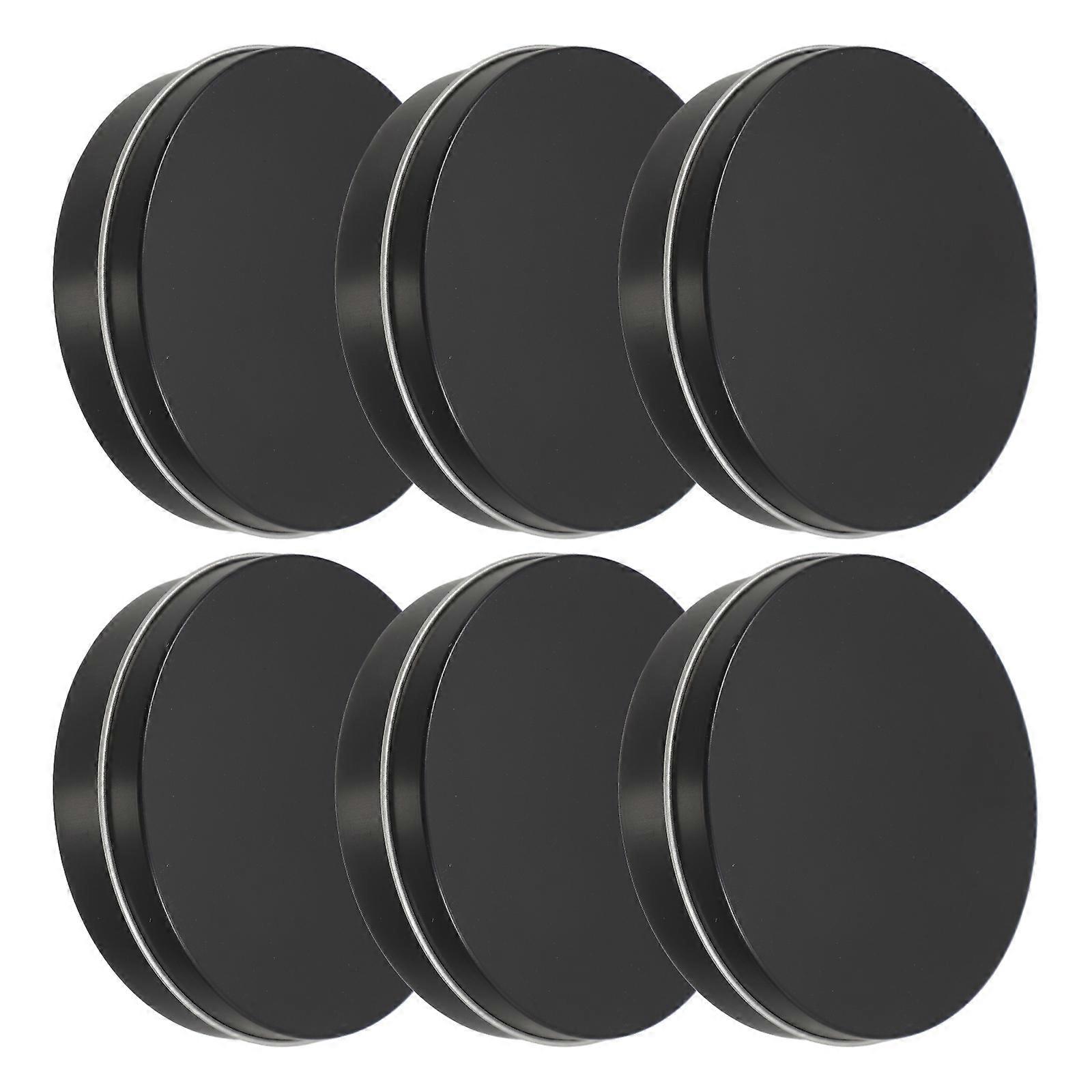 Iron Box Mold Mini Cake Tins for Storage 6Pcs Portable Round Metal Candy Boxes