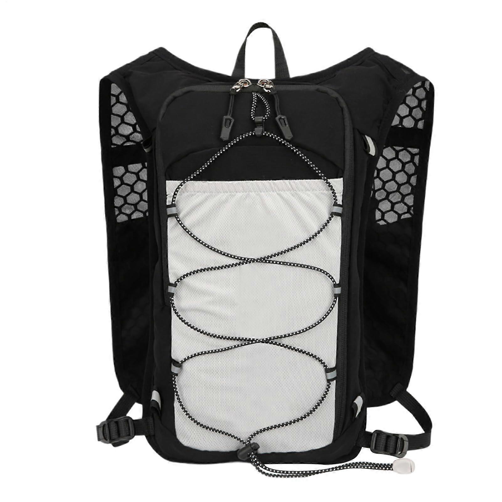 Running Hydration Pack With Water Bottle, Unisex Breathable Reflective Vest For Trails And Cycling, Adjustable Schwarz