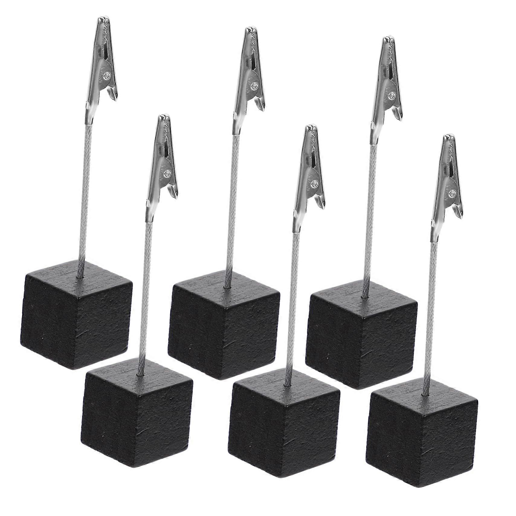6 Pieces Office Memo Clips Retro Photo Clips for Notes Cards and DIY Projects Sturdy and Practical Holders for Creative Applications Random Style