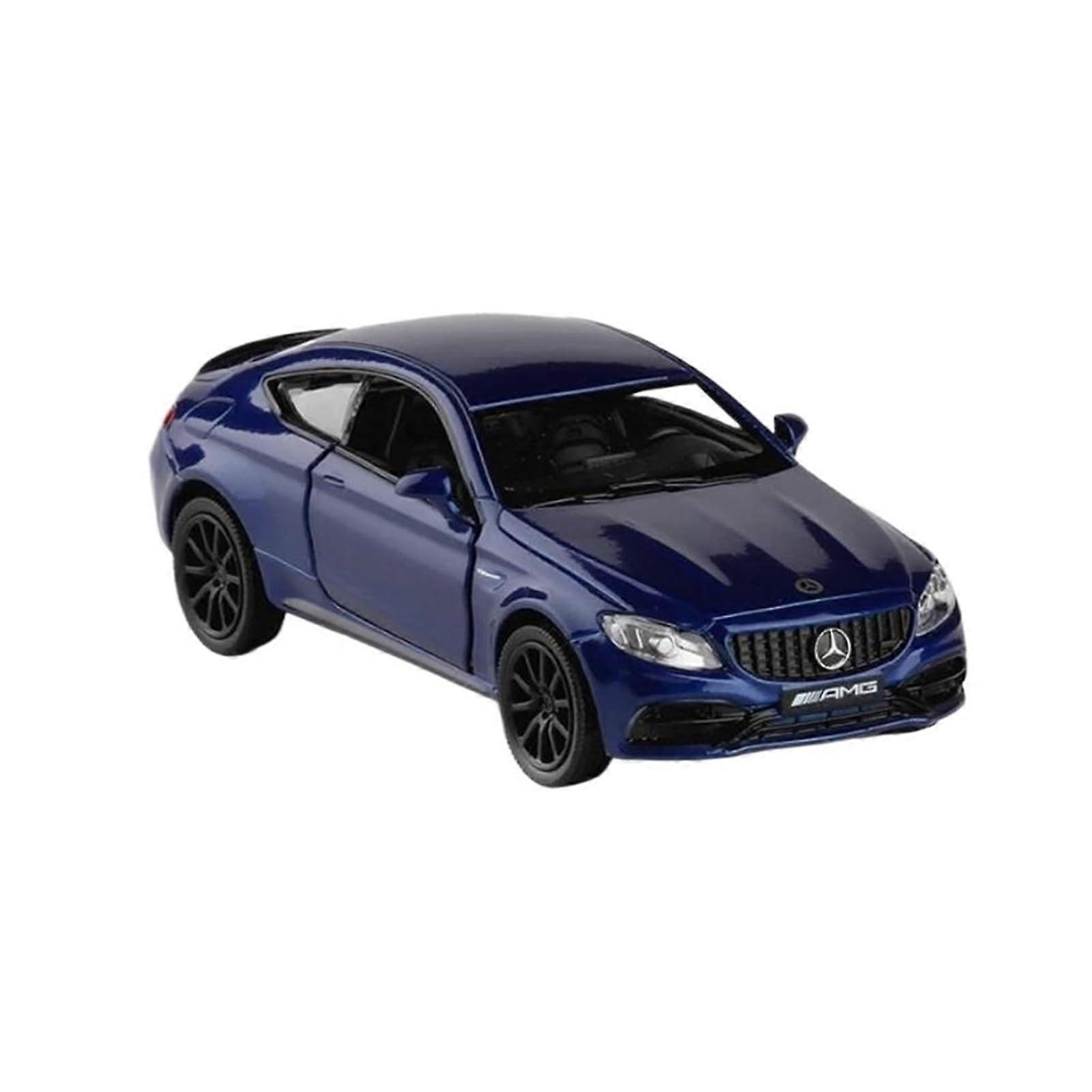 C63 Die-Cast Model Car 1:36 Scale Classic Alloy Replica Blue for Collectors and Display