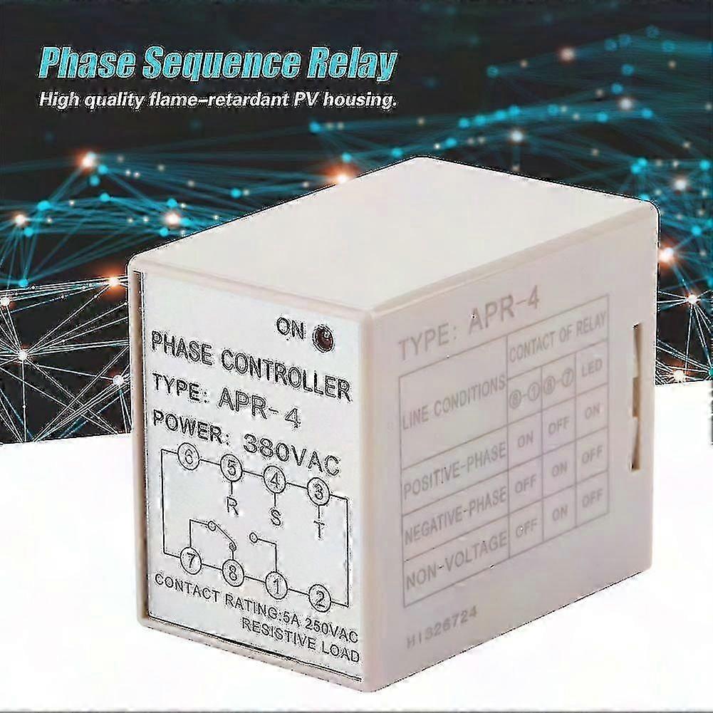 Phase Sequence Controller 10A 380VAC APR-4 Phase Loss Reverse Protection Relay