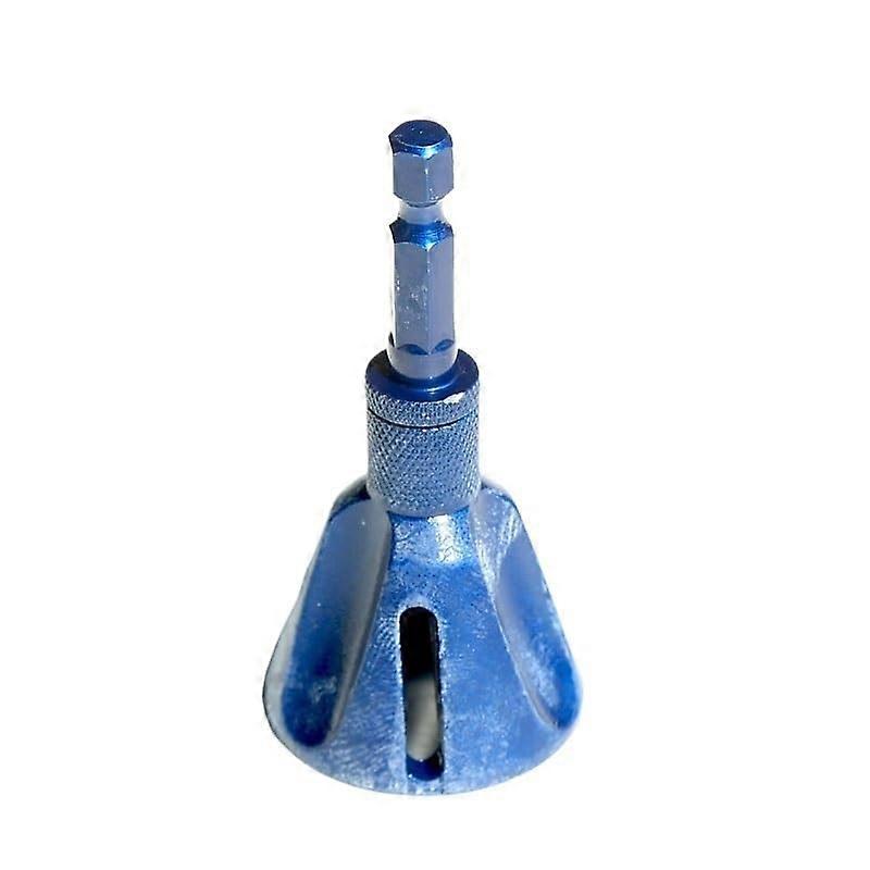 Three-Blade Deburring Knife For Outer Ring, Screw Trimming And Deburring, Power Tool Accessory, 20mm Hex Shank, Blue