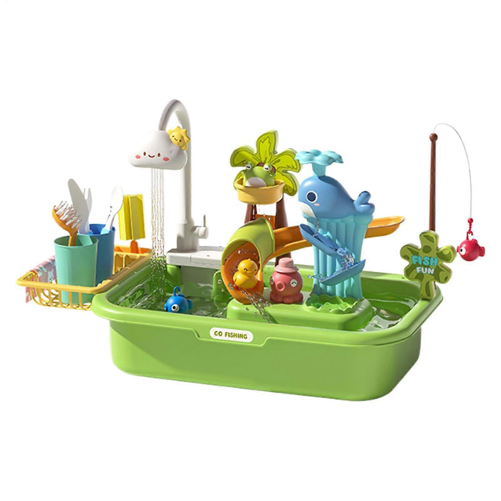 Sensory learning toy with pump for home and garden, promotes handeye coordination, outdoor play fun