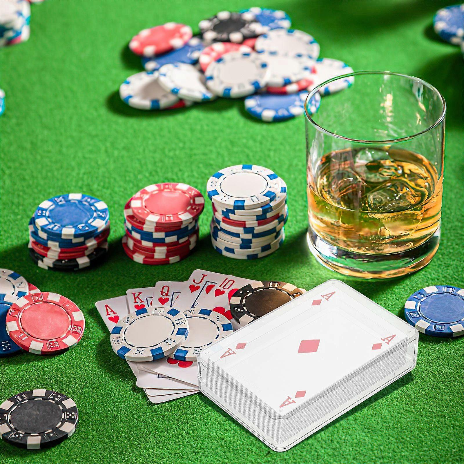 4 قطع واضحة البلاستيك لعب صناديق بطاقة البوكر الألعاب لعب بطاقة حامل سطح السفينة